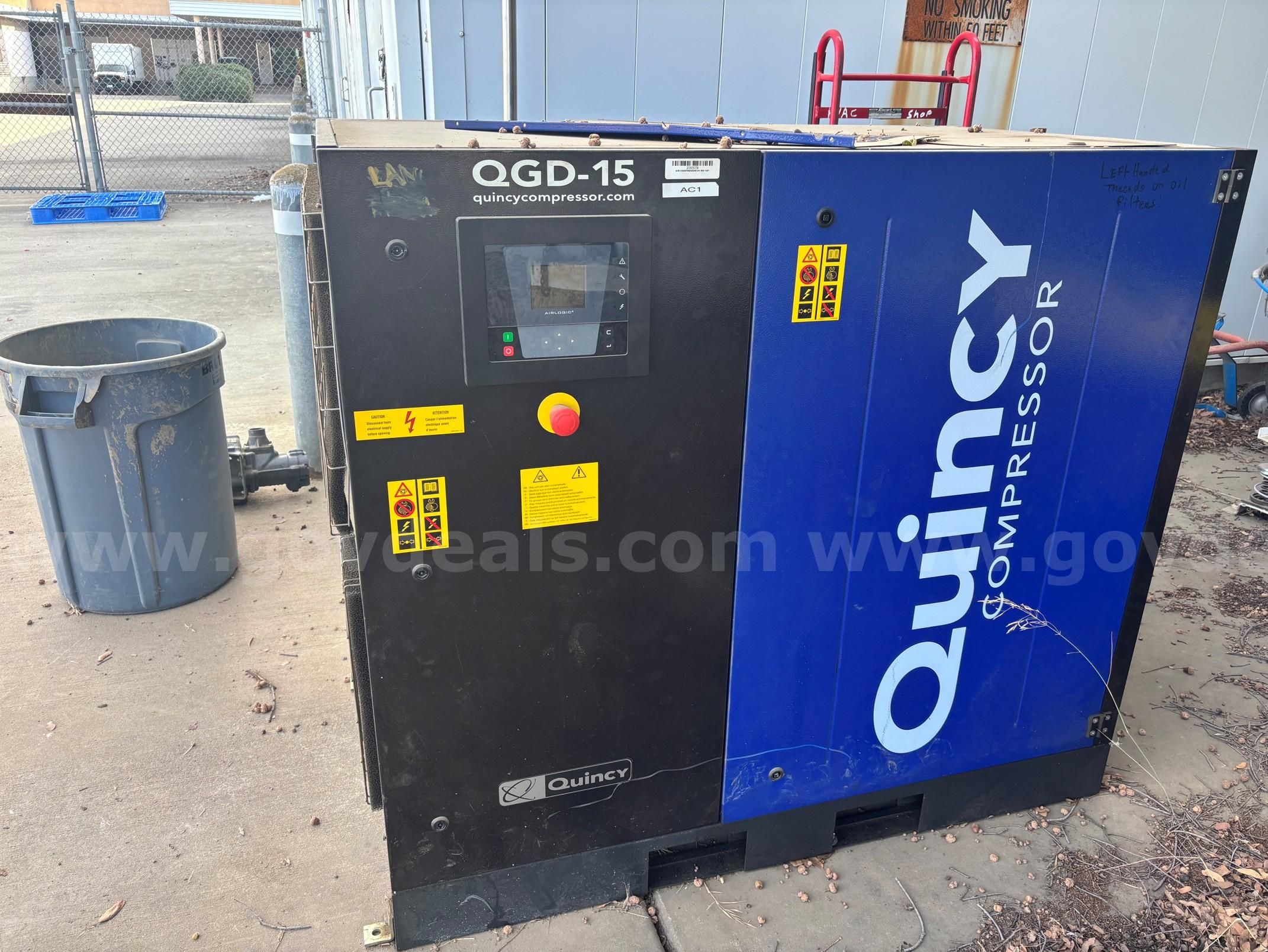 Quincy QGD-15 Rotary Screw Air Compressor