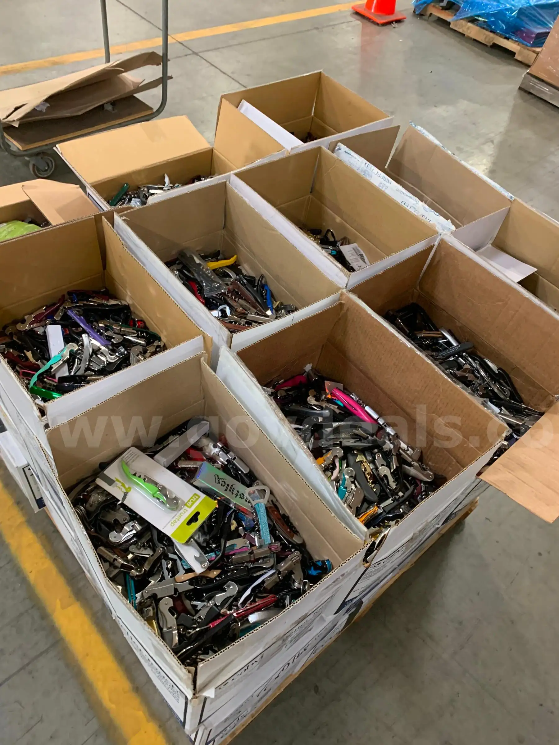 Boxes of Wine Bottle Openers Corkscrews