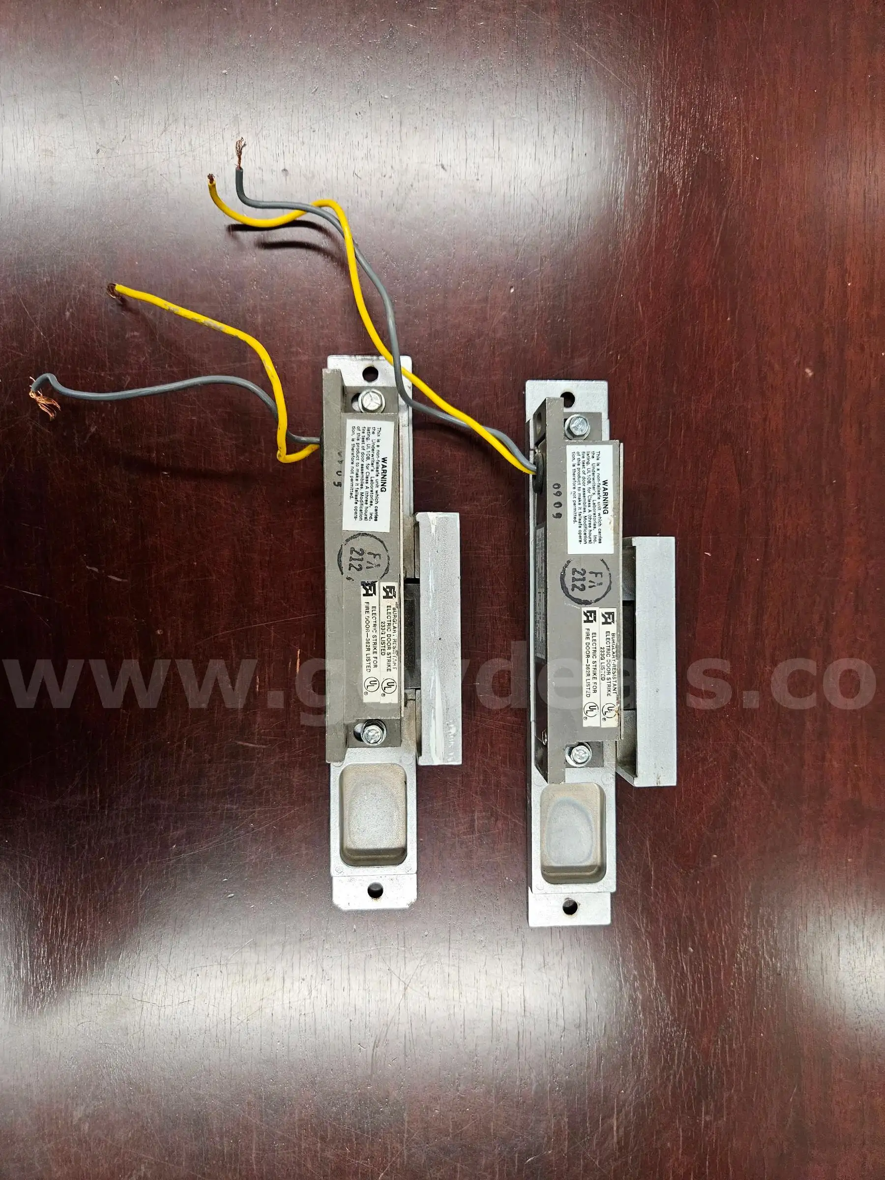Pair of Folger-Adam Electric Strike Locks 24 V