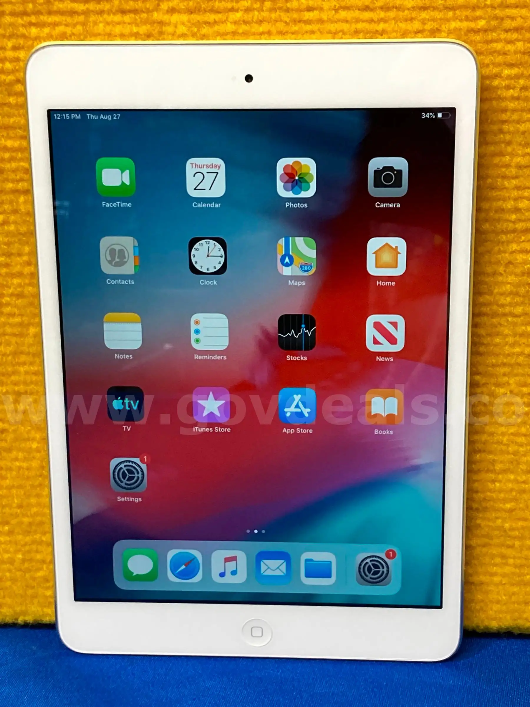 (1) Apple iPad Mini 2- 32GB Storage OS 12.5.8 [ME280LL A]