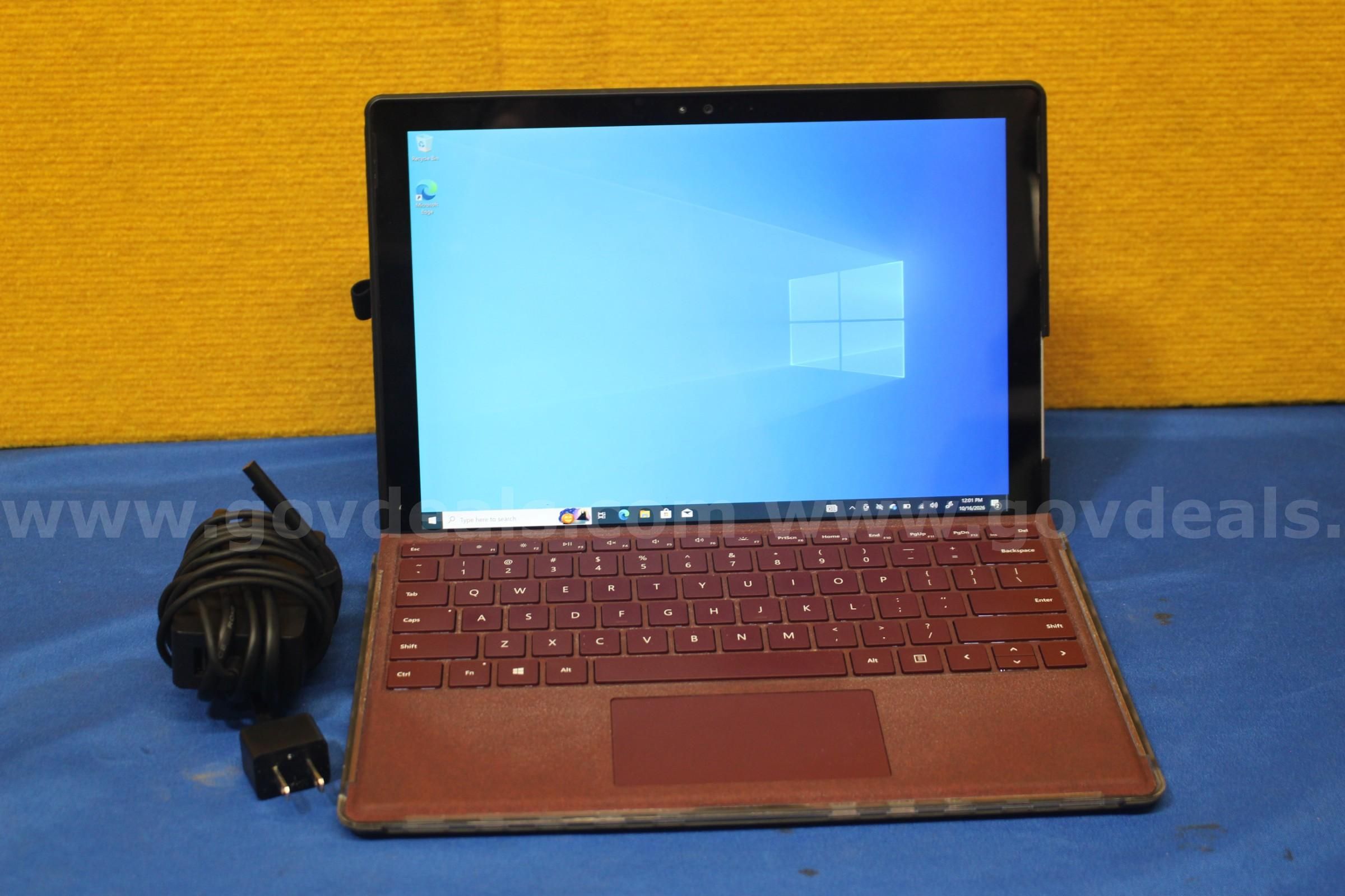 (1) Microsoft Surface Pro 4 - Intel i5 8GB RAM 512GB Storage OS Windows 10 (1) Power Adaptor