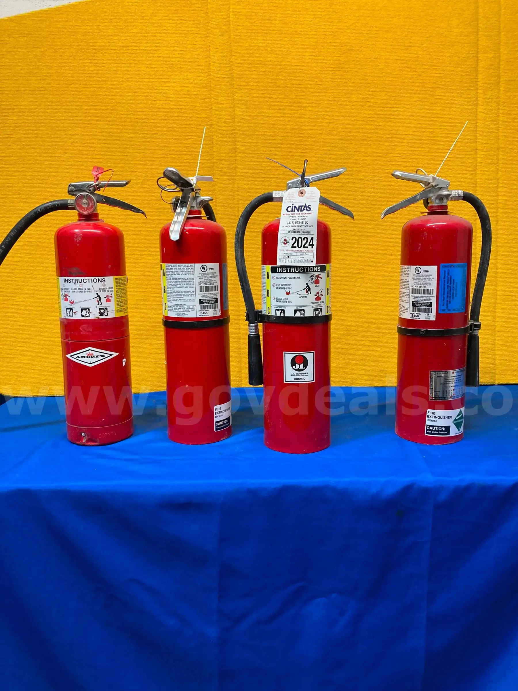 (4) Dry Chemical Fire Extinguishers