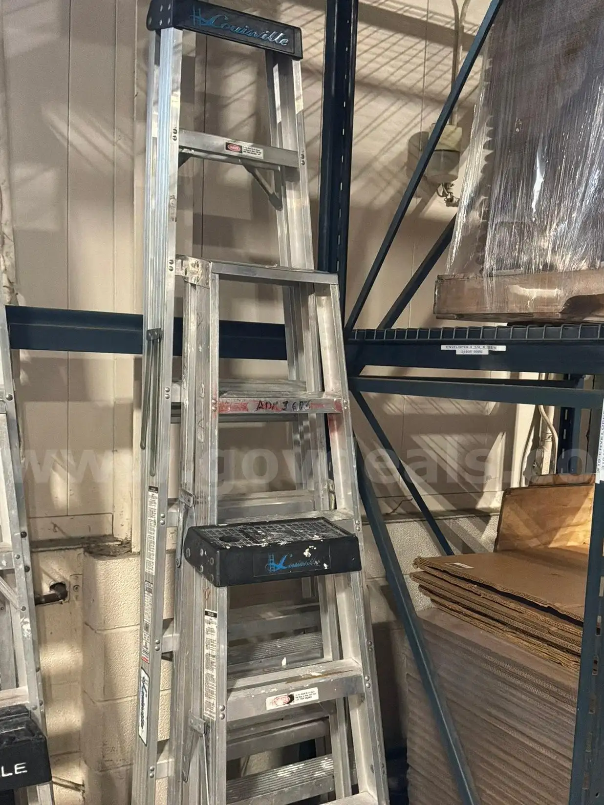 Lot of 3 Aluminum Step Ladders 4 ft 6 ft and 8 ft
