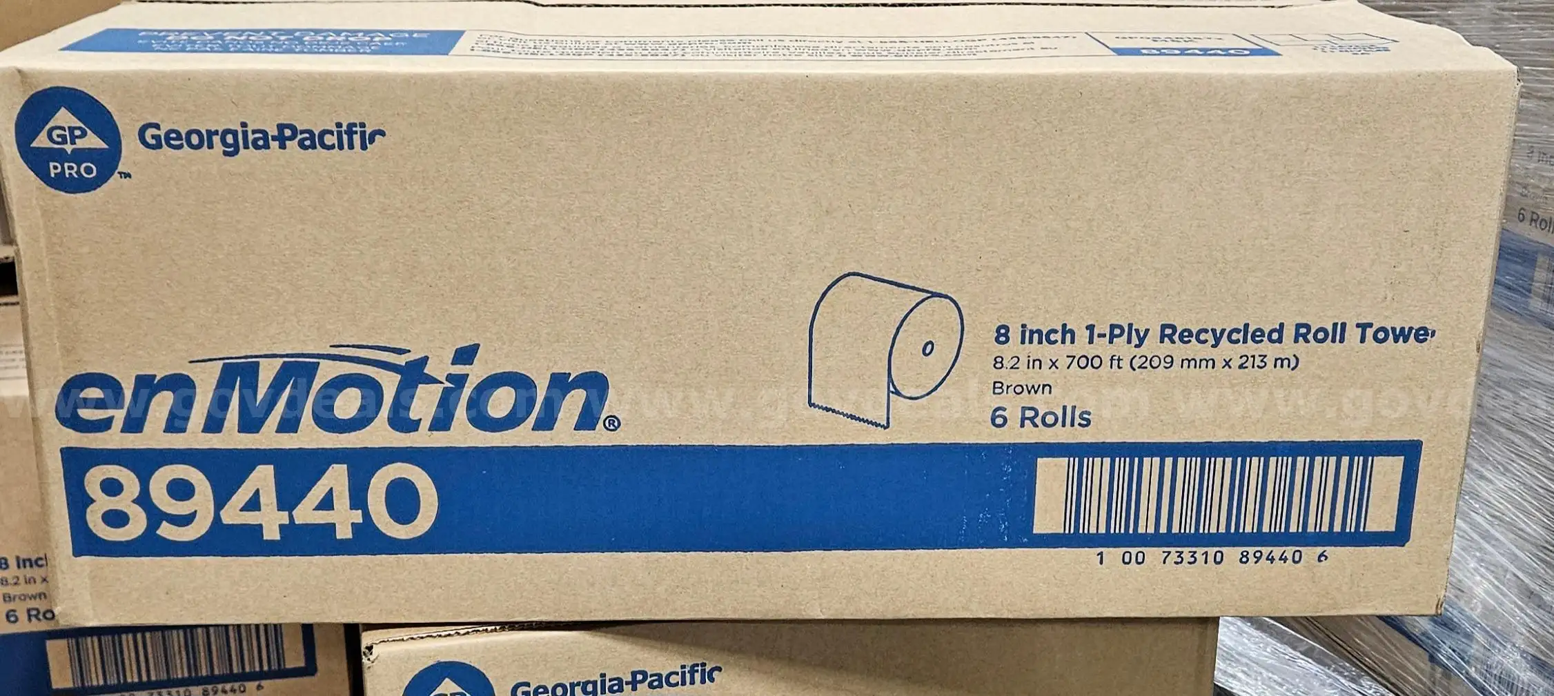 8in 1-Ply Recycled Roll Towel (1skid)