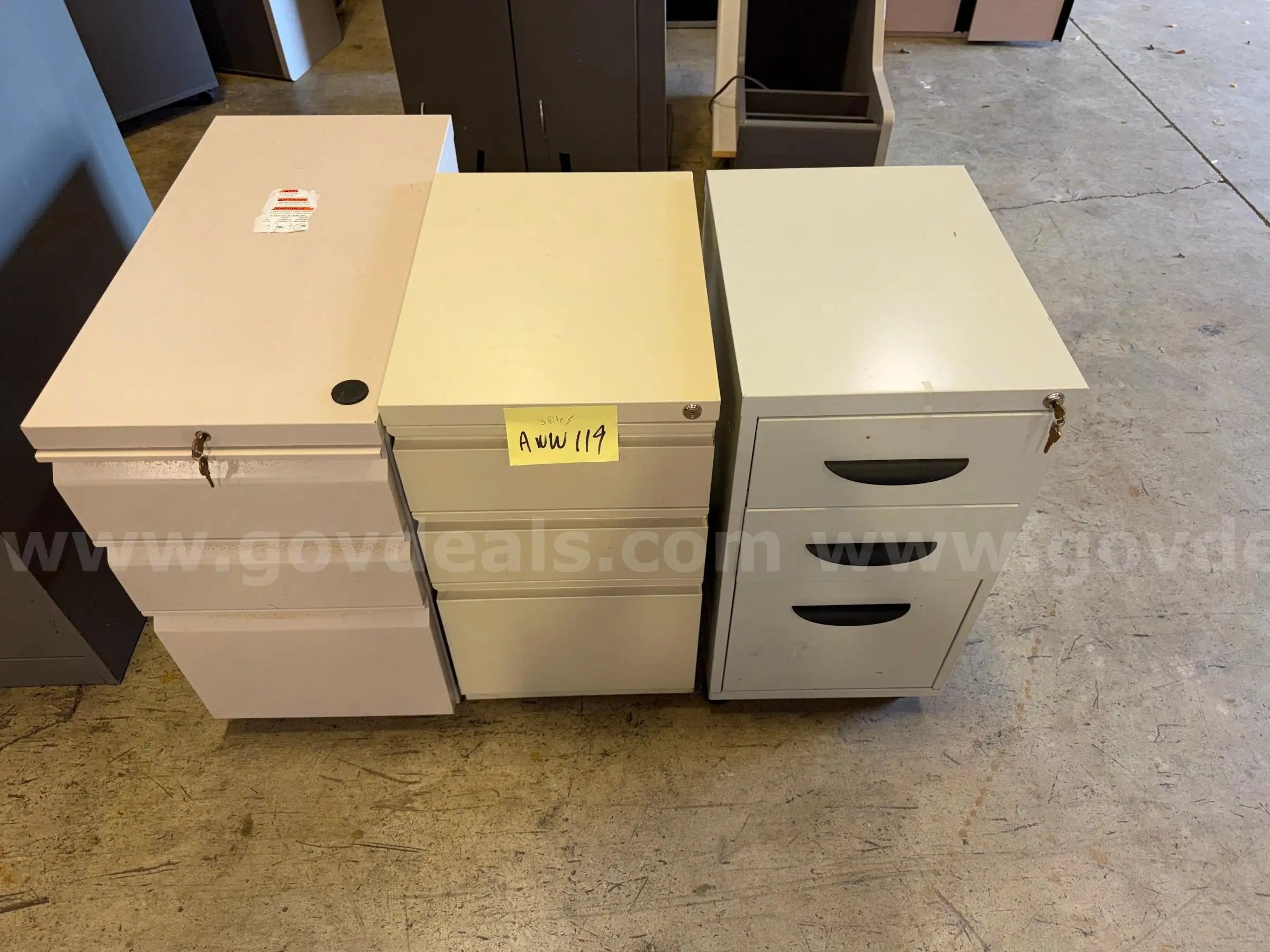 Five (5) file cabinets