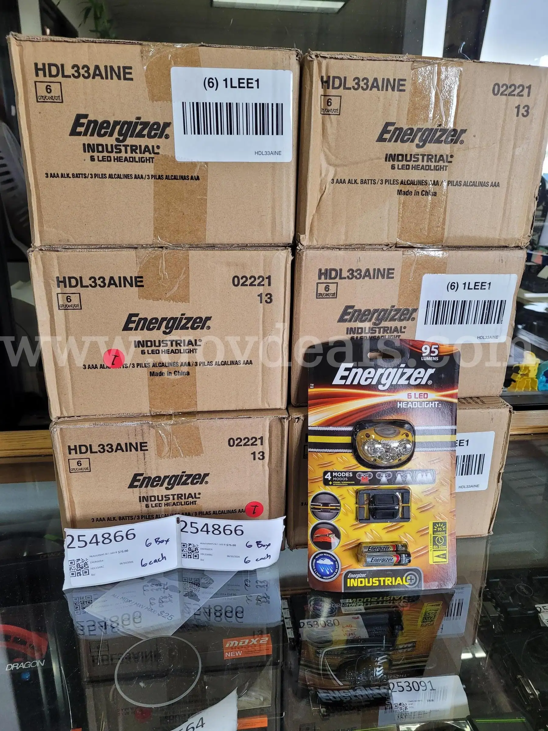 HEADLAMPS SET LED BATTERY POWERED