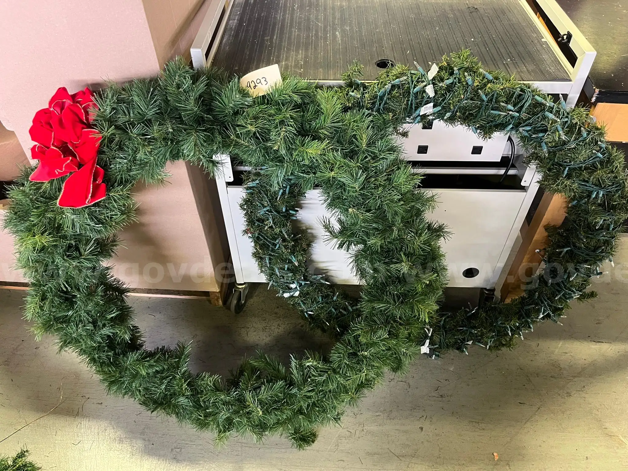 MSU Lot # 9293- Lot of 2- 3 Christmas Wreaths