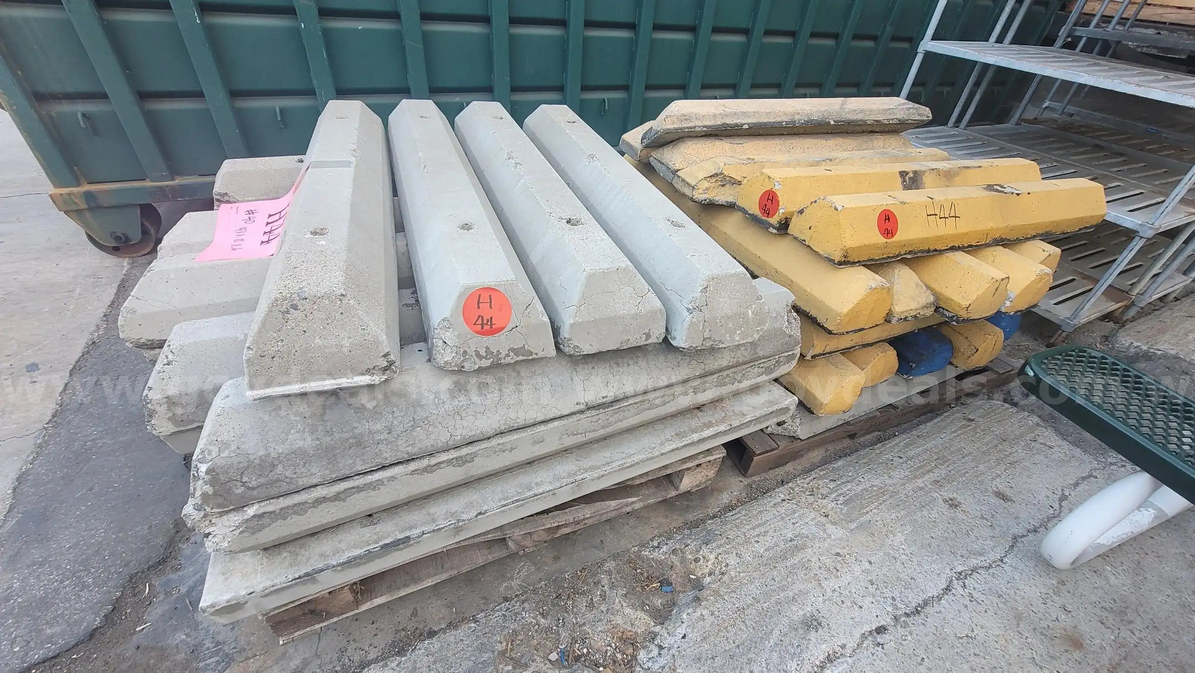 **** CONCRETE PARKING CURBS BY LOT OF 40 47X8X6 **** (I)