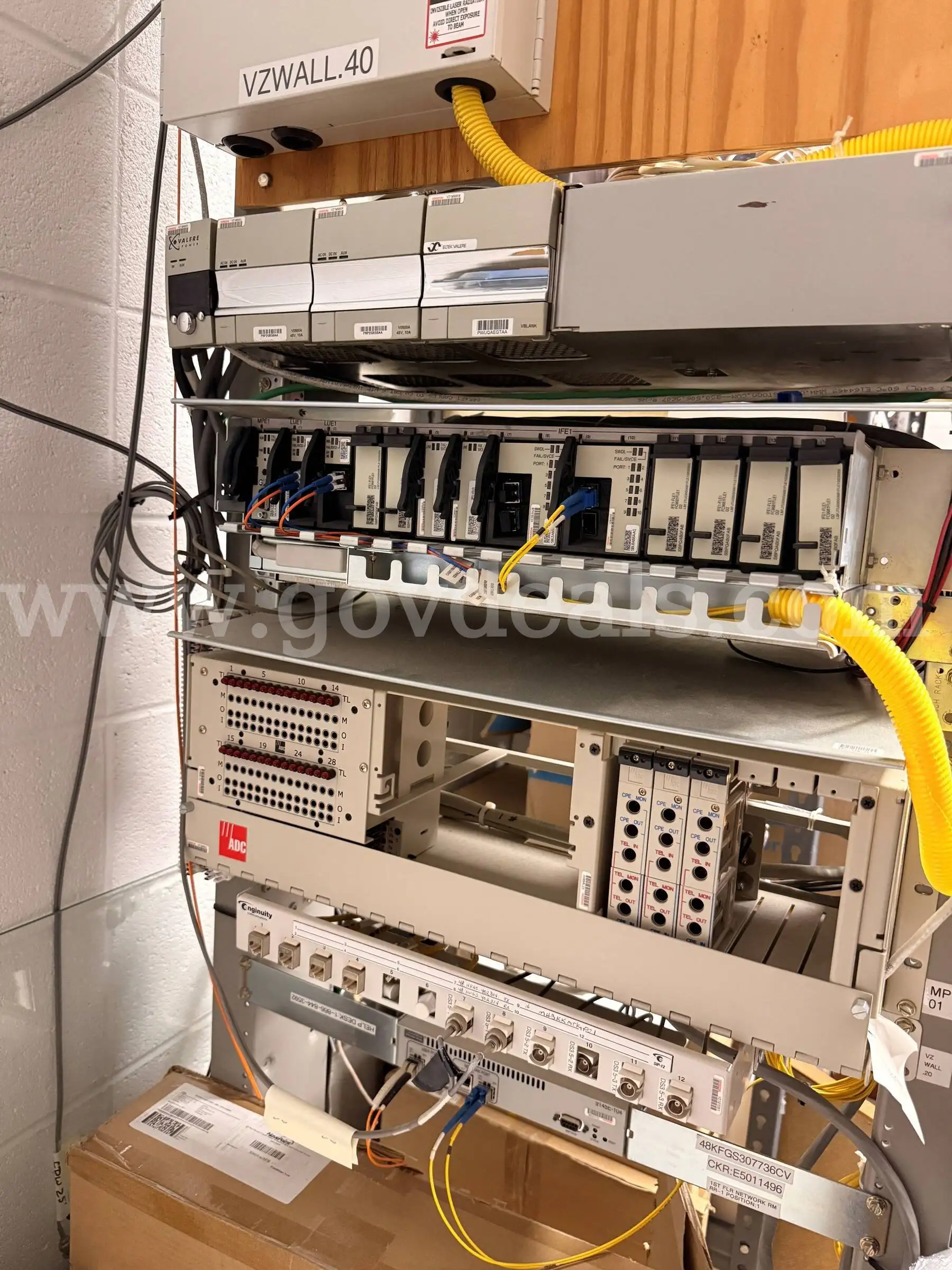 1 Lot of Miscellaneous Network Equipment and Rack