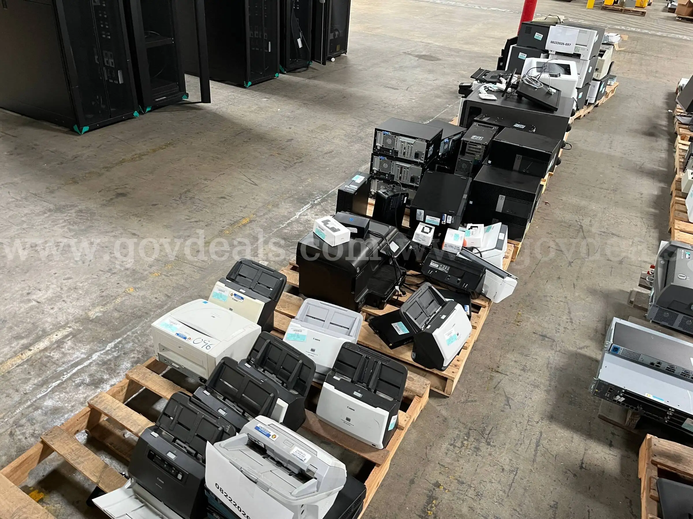 Lot of CPUs Printers and Scanners