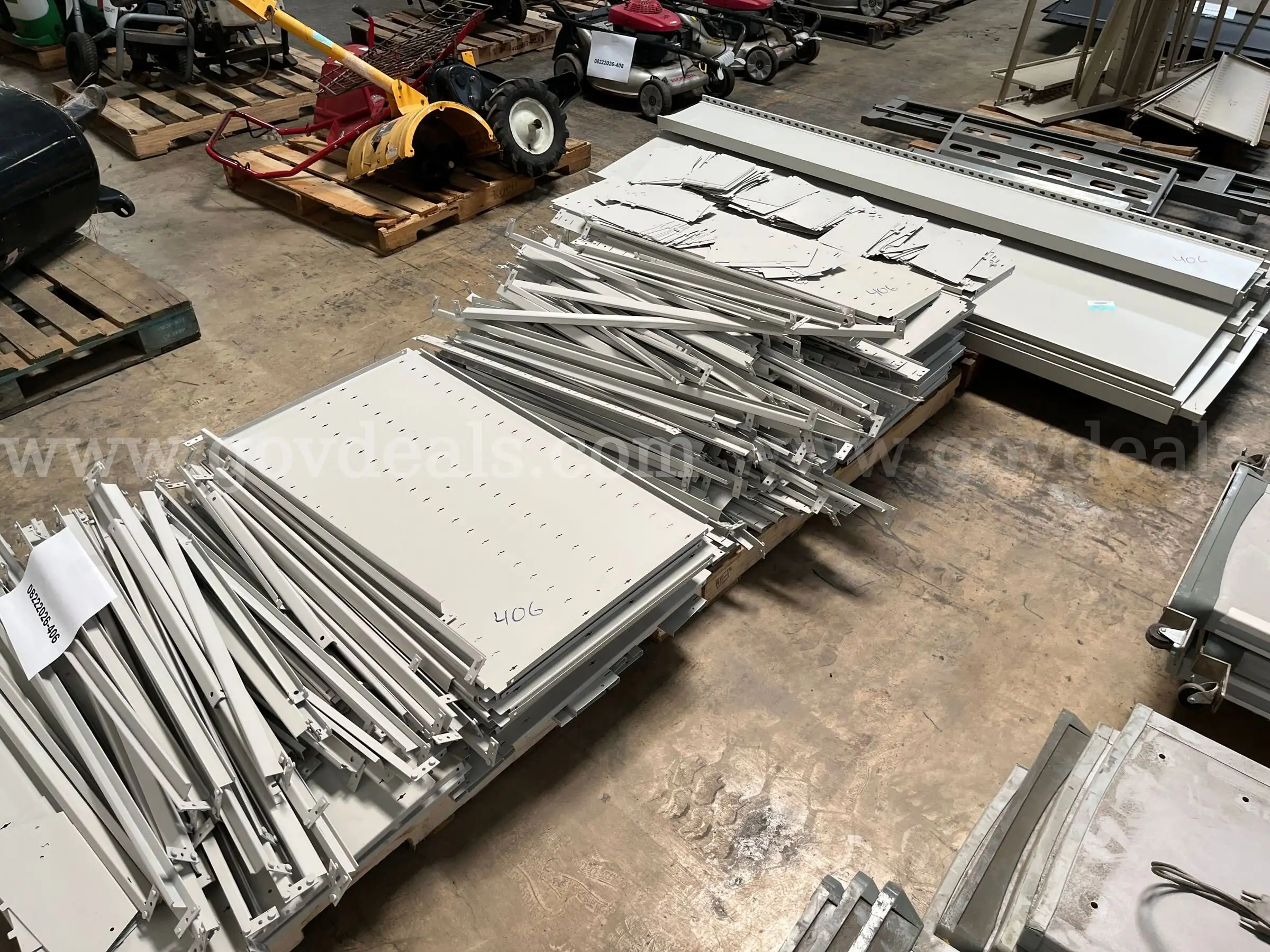 Lot of Metal Shelving