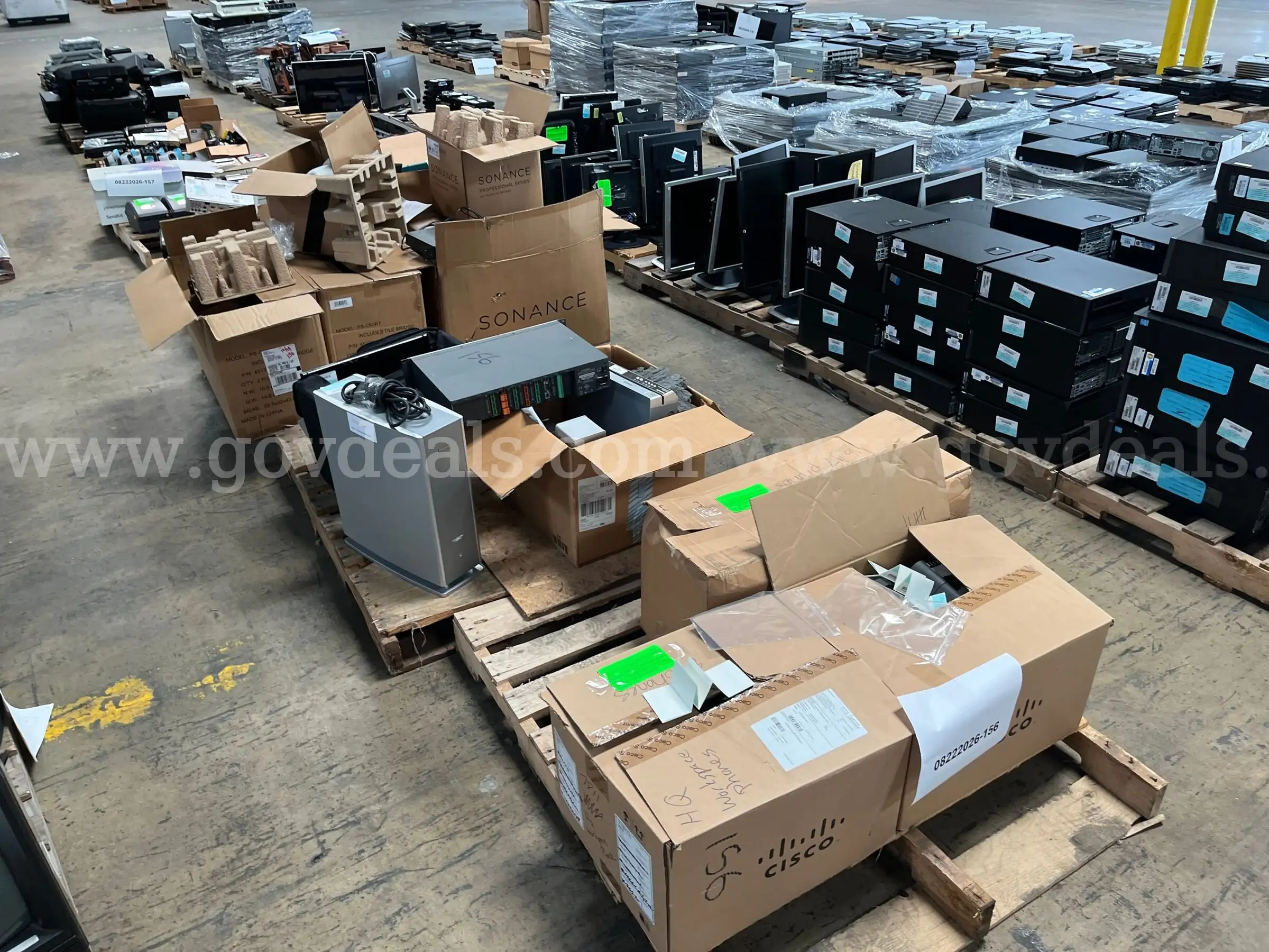 Lot of A V Equipment and Office Phones
