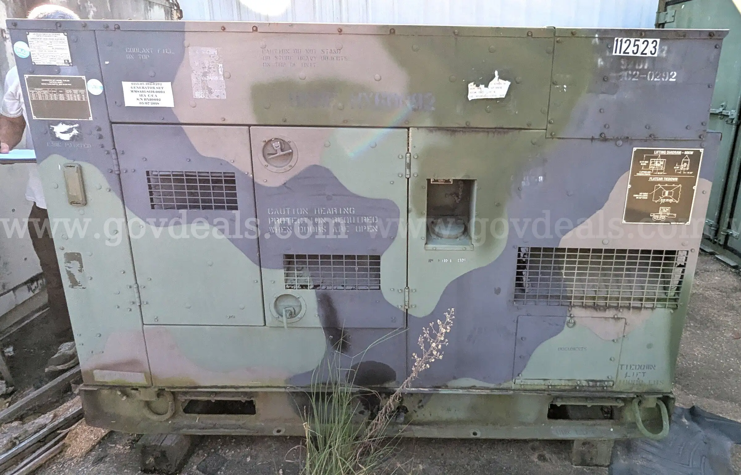 OFFSITE SALE - Military model MEP-816B Diesel Generator Set