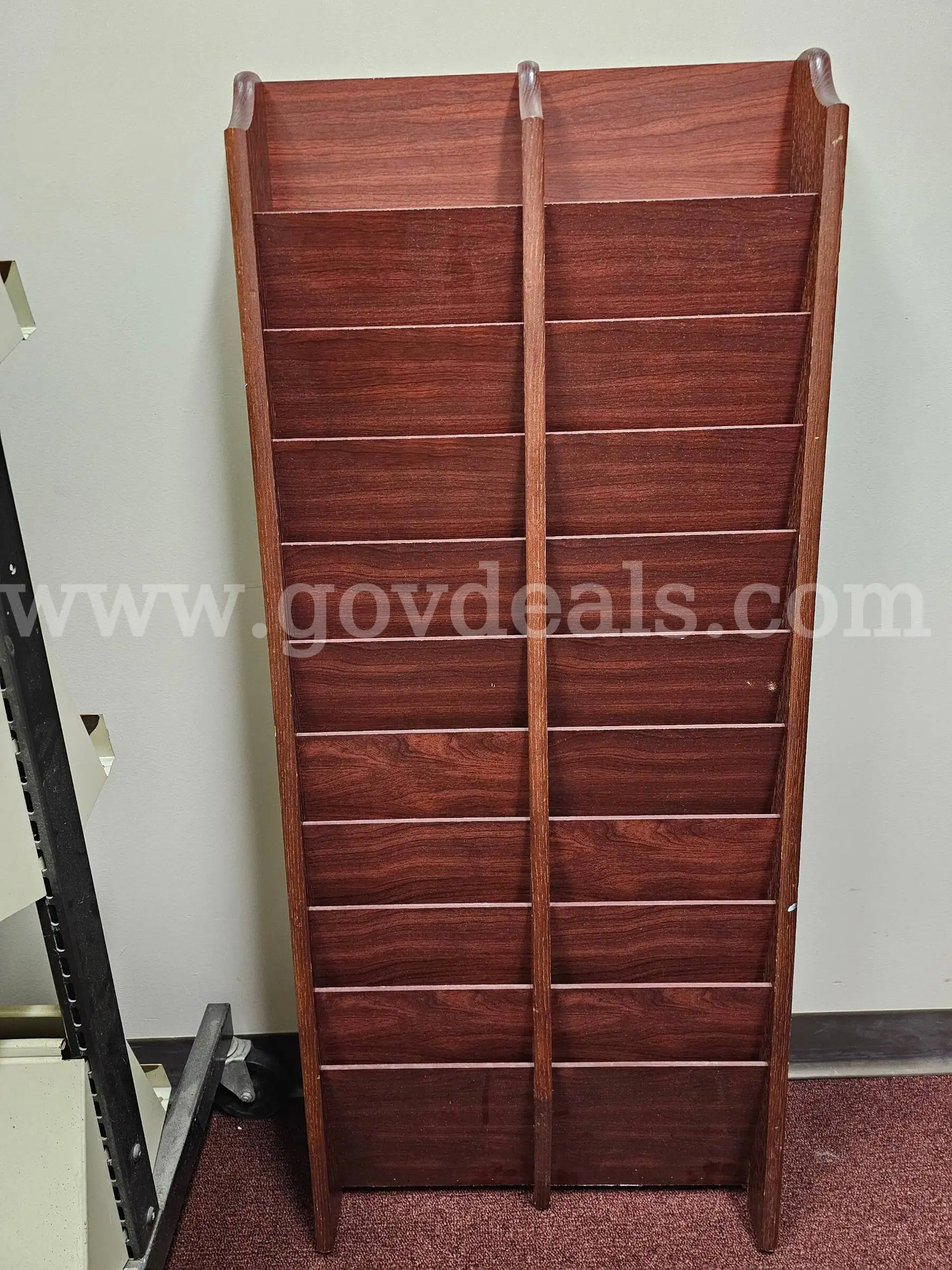 Wooden Wall-Mount Magazine Rack