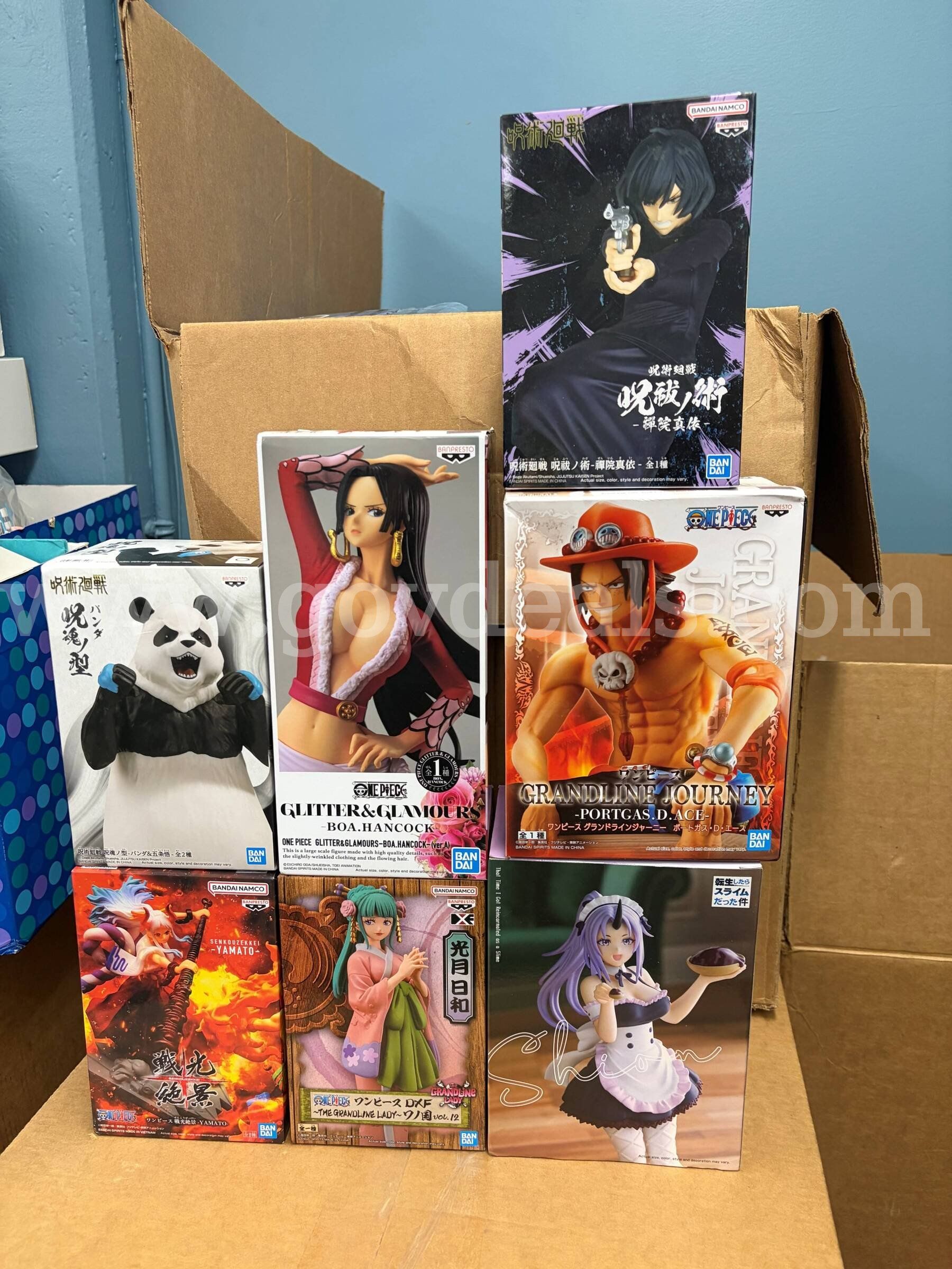 One lot consisting of seven (7) assorted anime character prize figures by Banpresto Bandai.