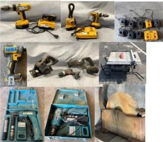 POWER TOOLS EXTRAVAGANZA DeWalts Porter Cable Makita Really Old Grinder