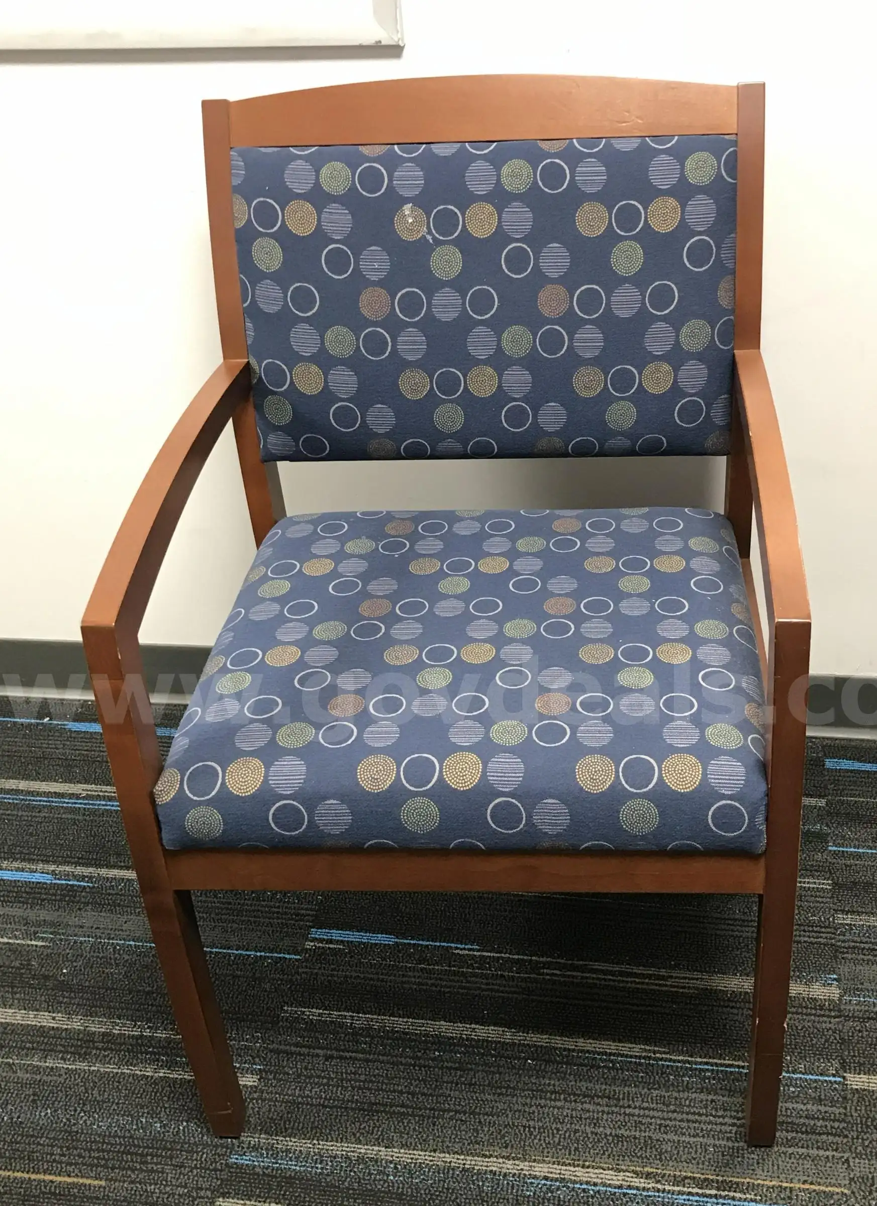Used blue task chair. (EN)