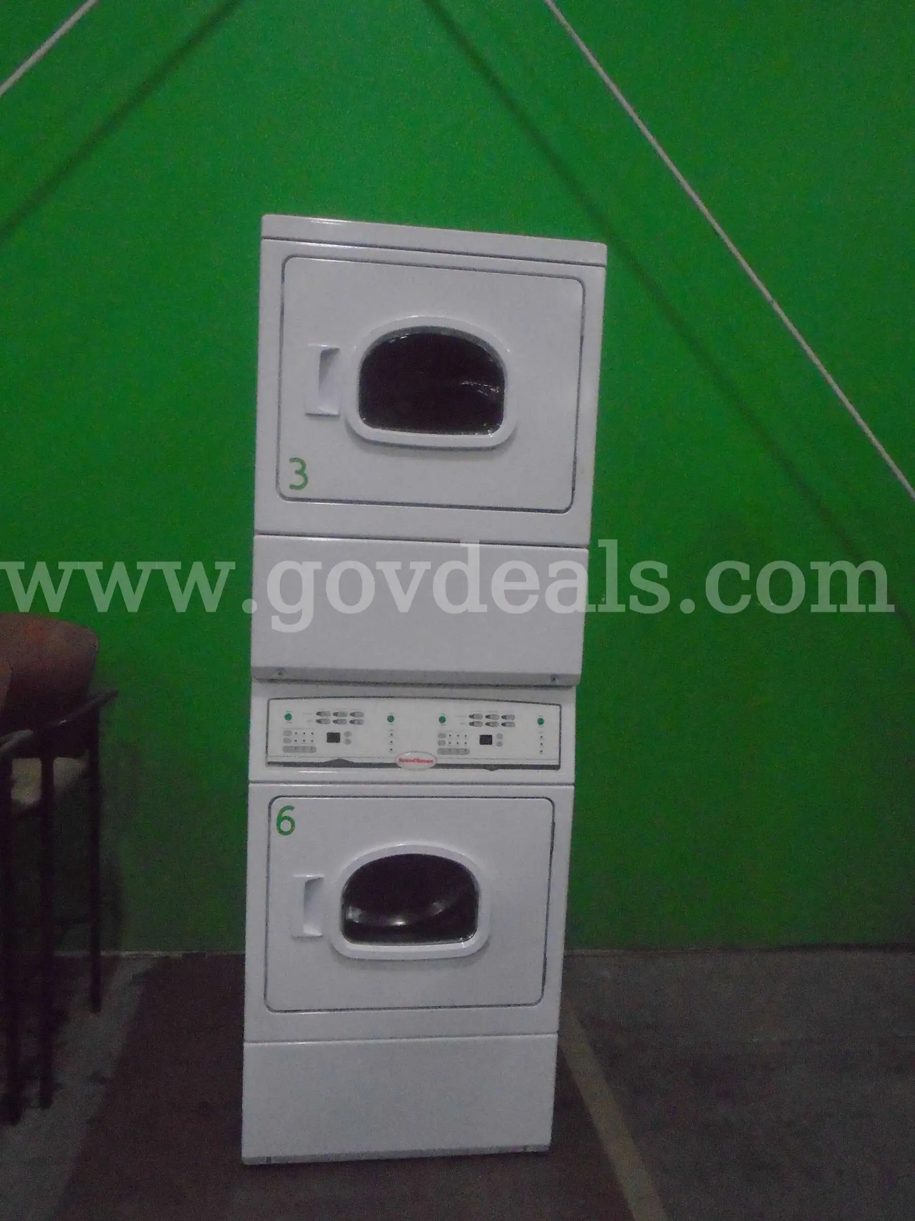Speed Queen double dryer stacked