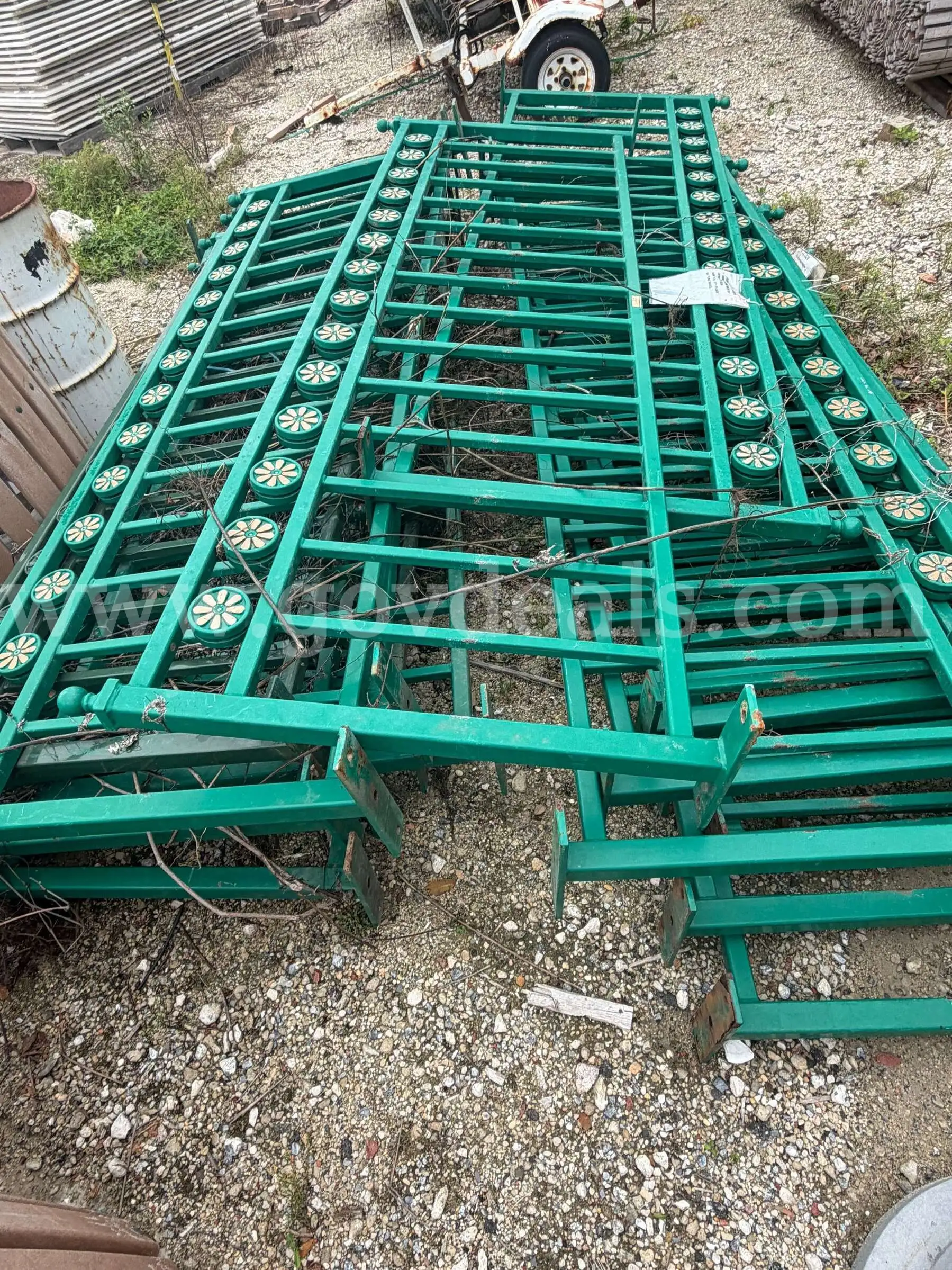 used heavy-duty decorative metal bike racks.