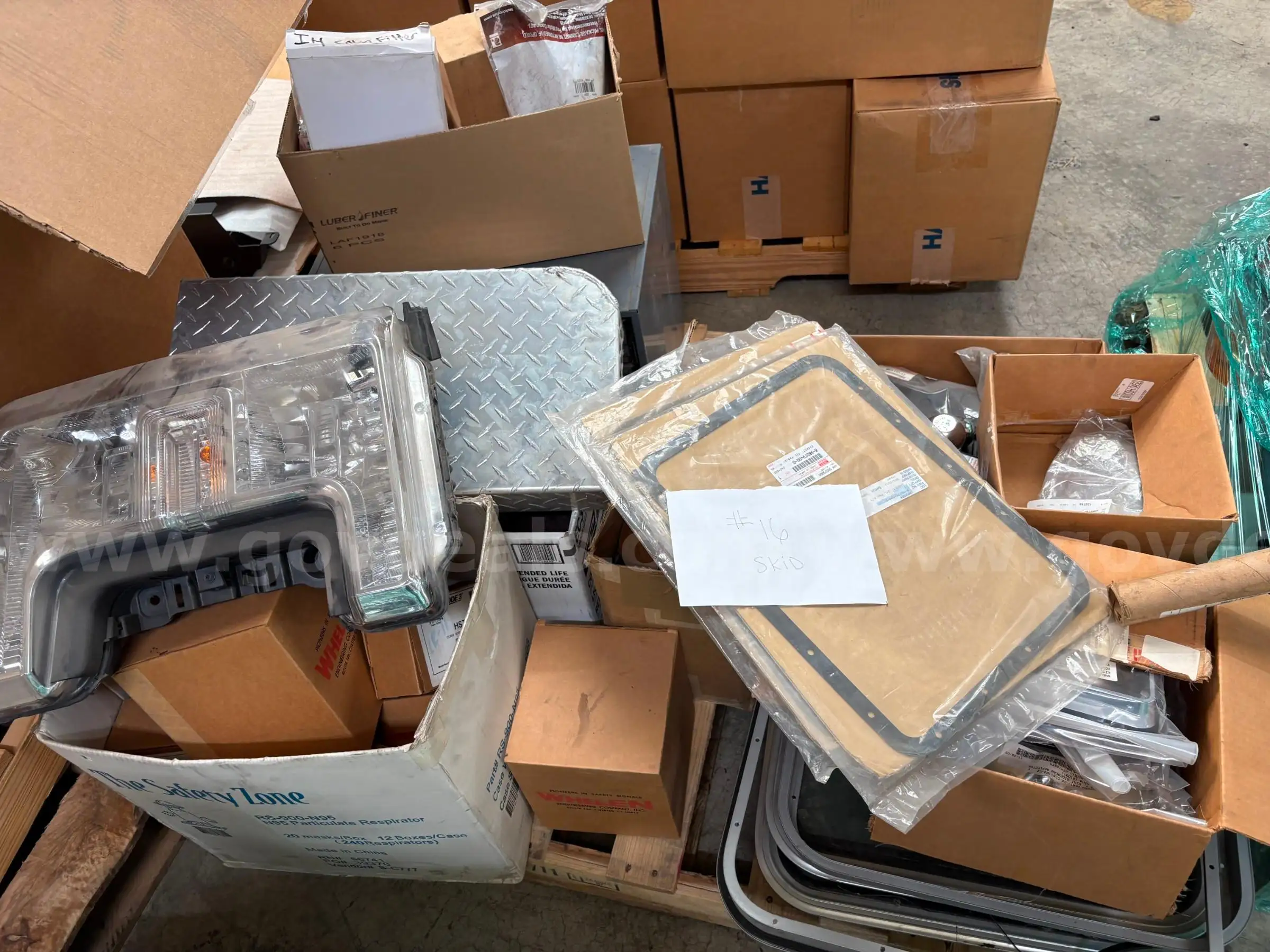 Aluminum bumper pieces taillights Ford filters and misc parts
