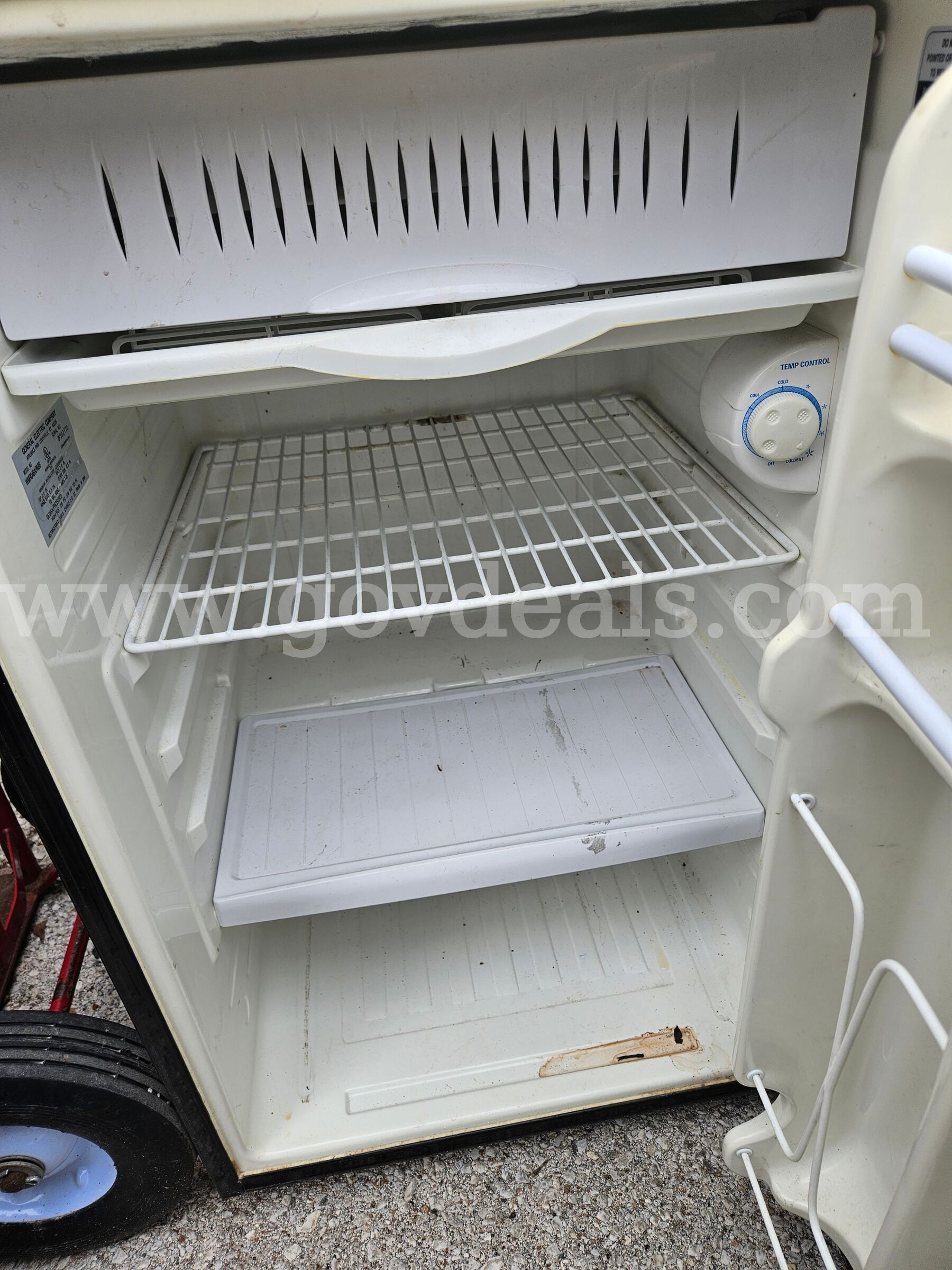 1 Black GE Mini Fridge
