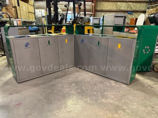 Metal Recycling Station Pair of 2