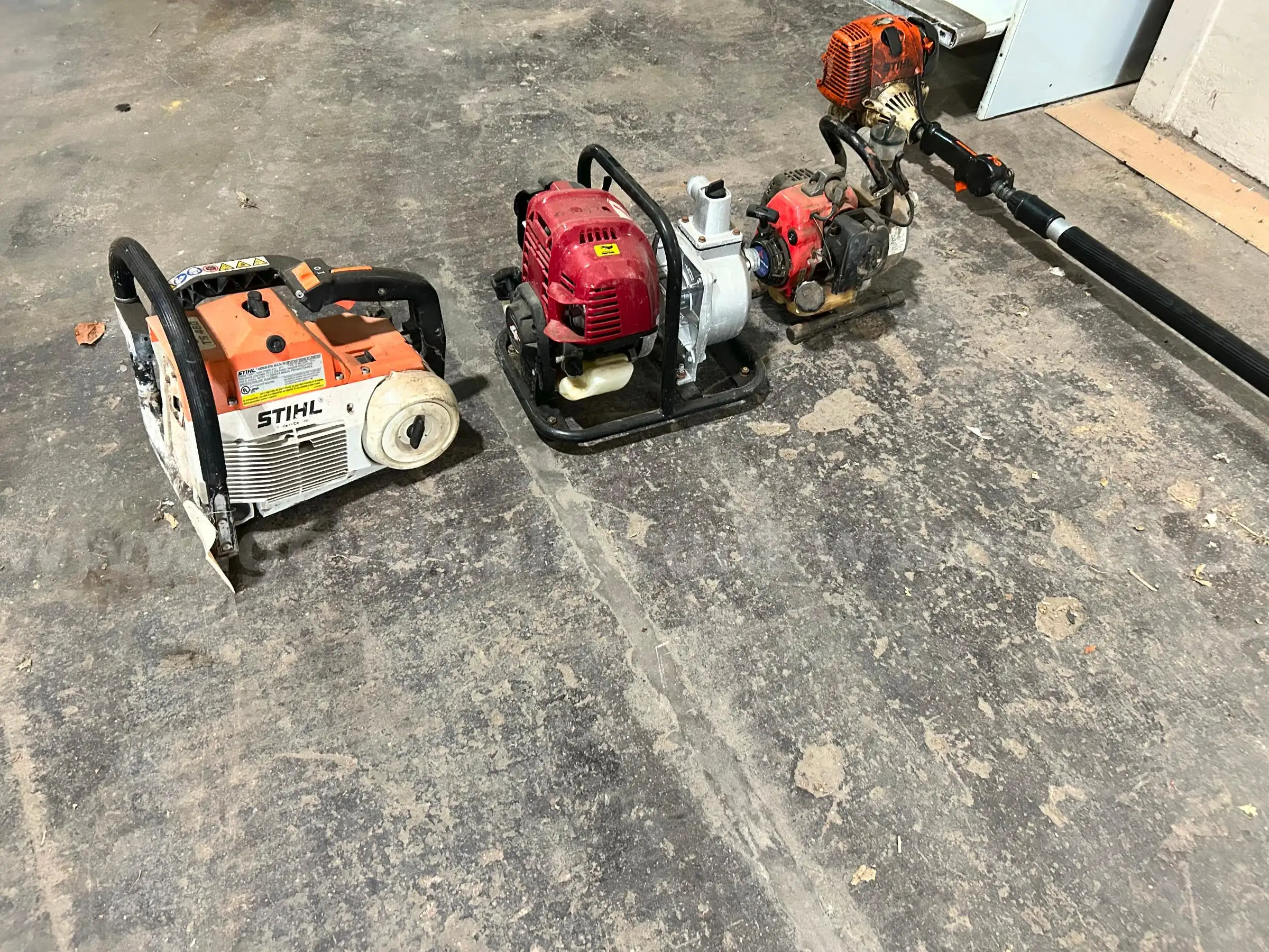 Stihl TS 460 Cut-Off Saw and 4-Stroke Water Pump Equipment Lot