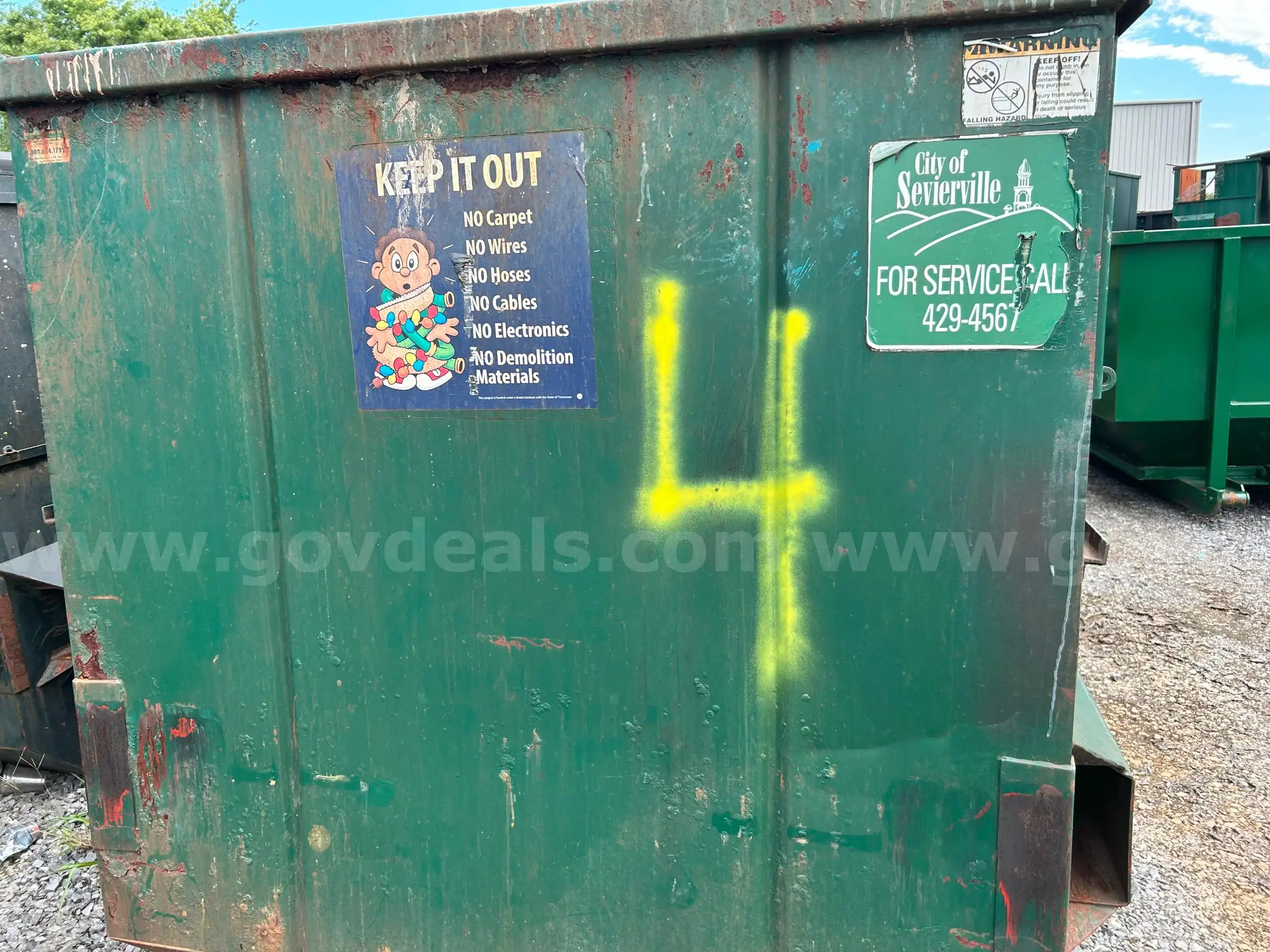 1 Lot of (5) Metal Dumpsters - LOT 4 - Total of (5) Sold in One Auction