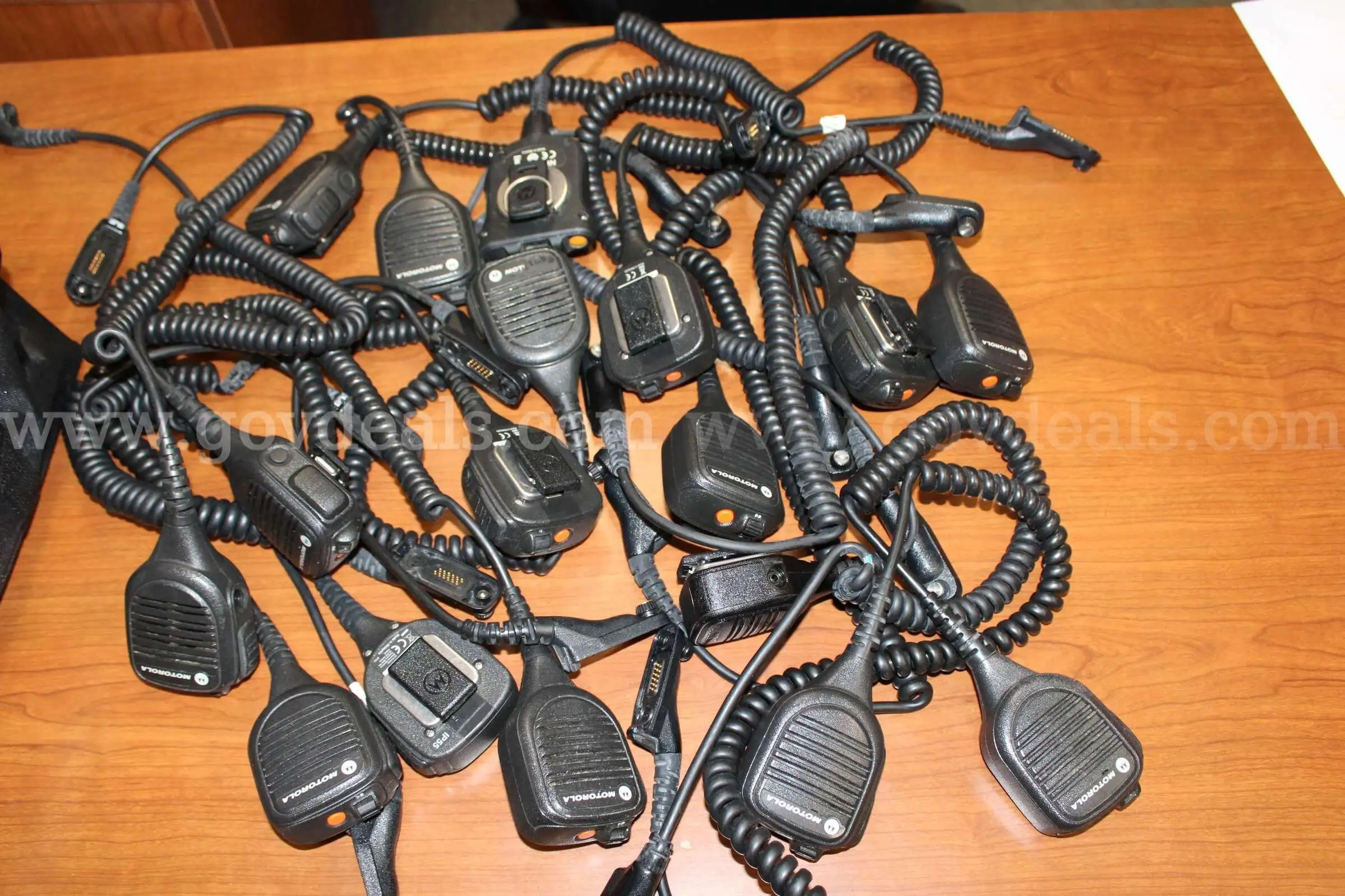 misc motorola shoulder mics 3m respirator AED pads duty holsters etc