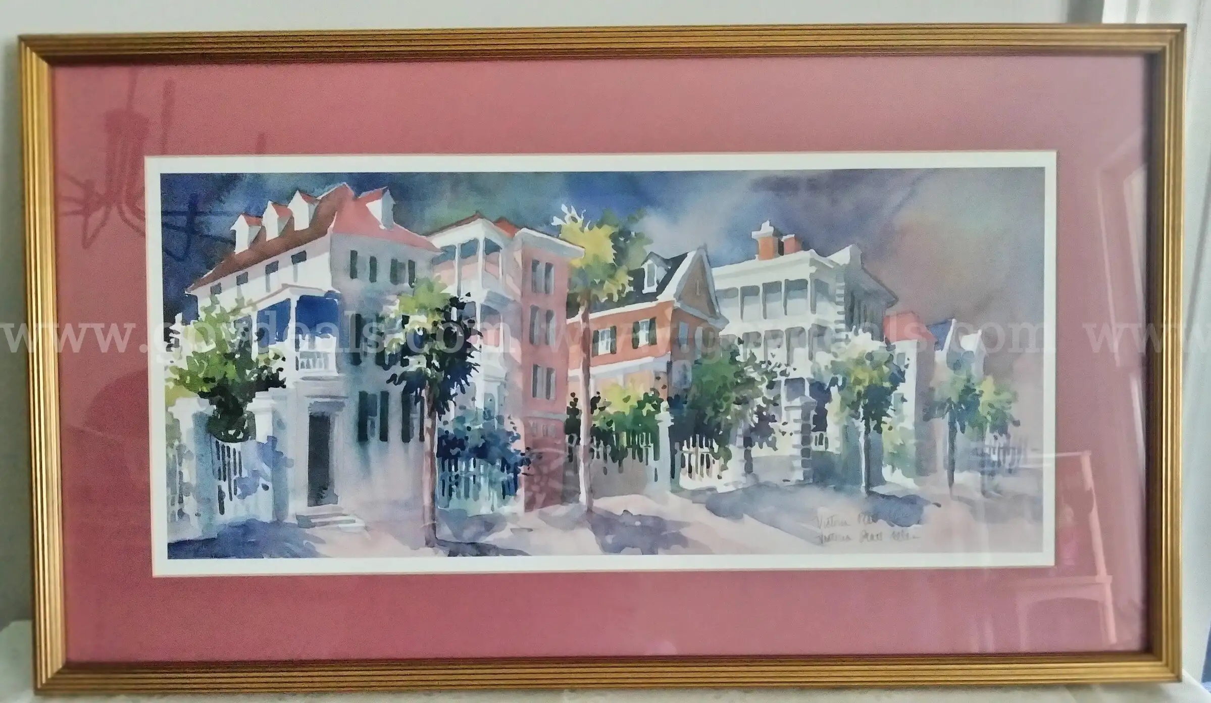Watercolor Charleston SC signed artist Victoria Platt Ellis