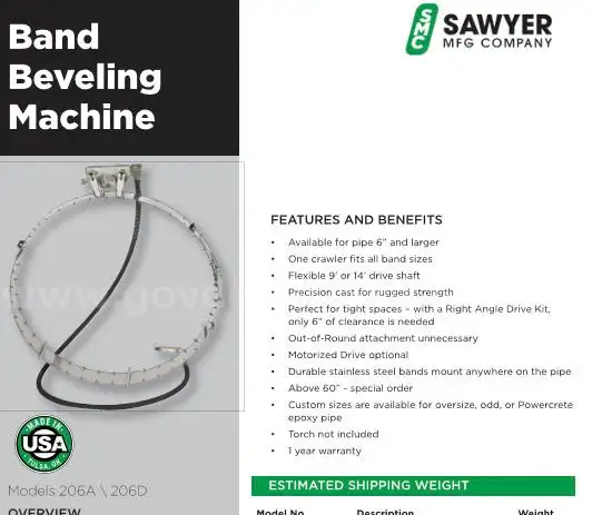 SAWYER MFG. 206
