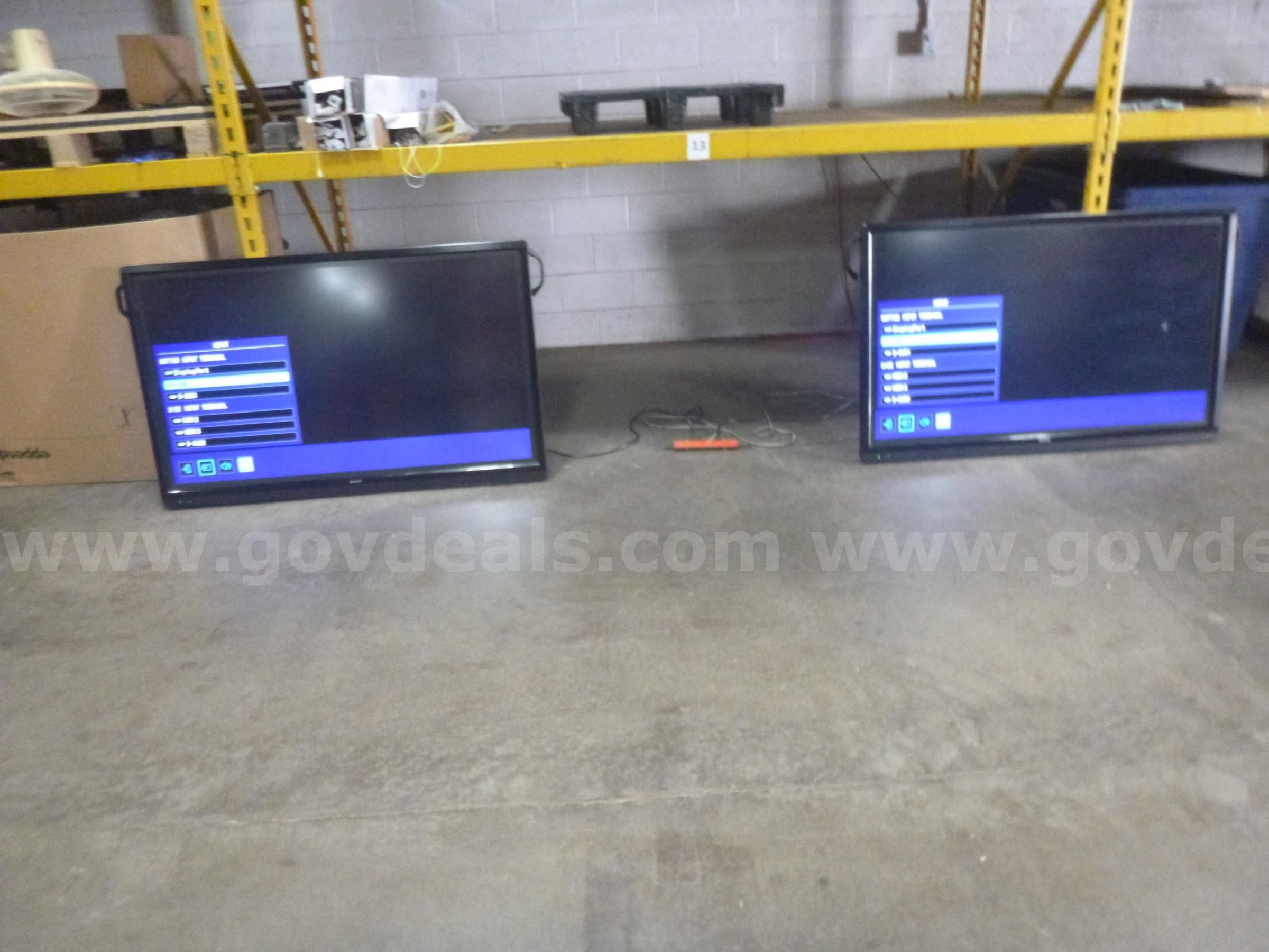 (2) Sharp Flat TV LCD Monitors 60 PN-L603B