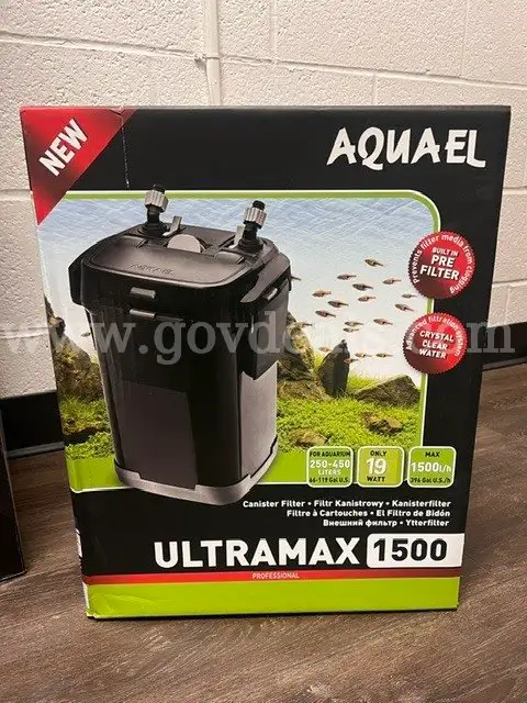 Aquael Ultramax 1500 External Water Filter for Freshwater Saltwater Fish Tank