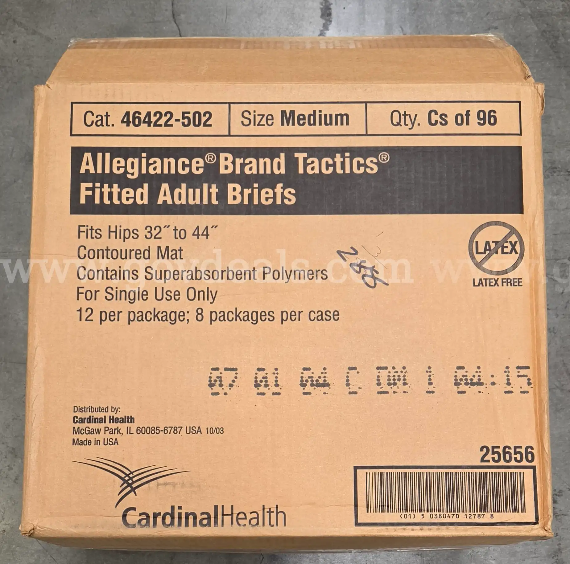 Allegiance Brand Tactics Fitted Adult Briefs - Sized Medium (2 cases)