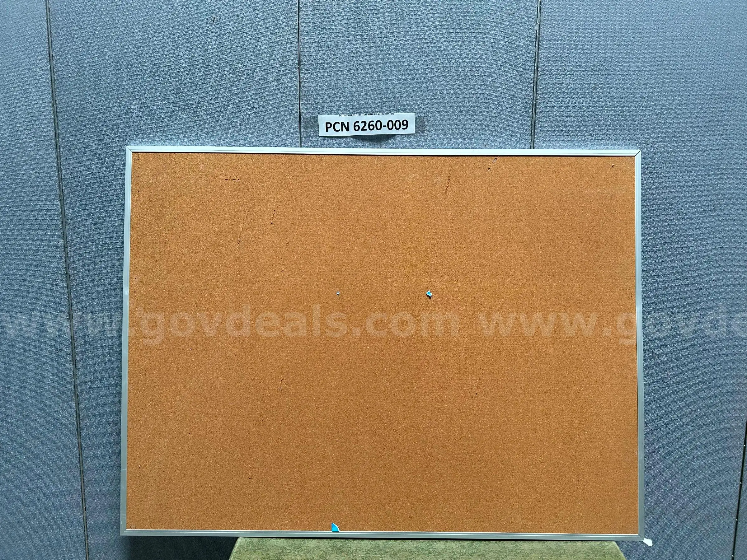 Cork Board Metal Frame (writing on side)