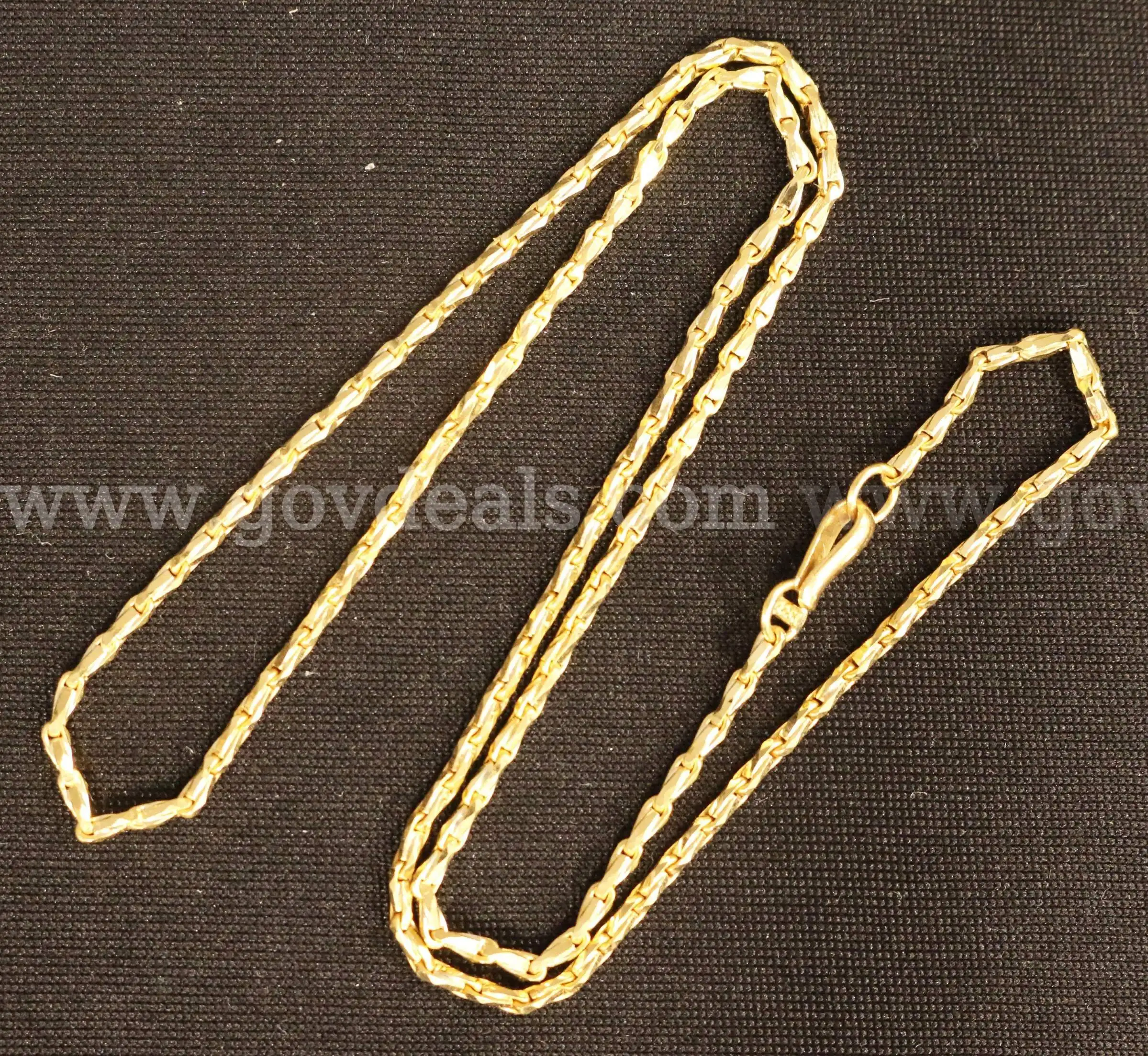 20k Yellow Gold Bar Link Necklace 12.3 Grams