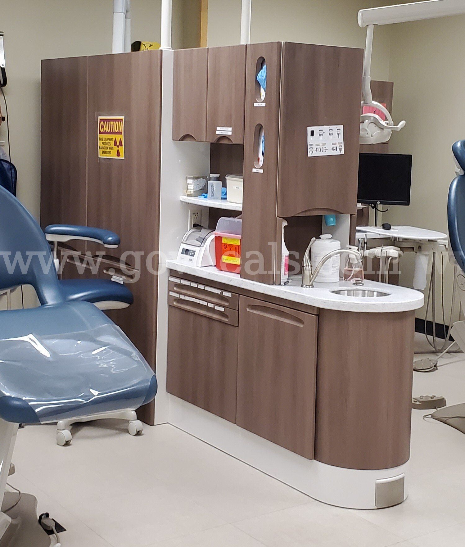 Dental Center Island Cabinet w X-Ray Pass-Through