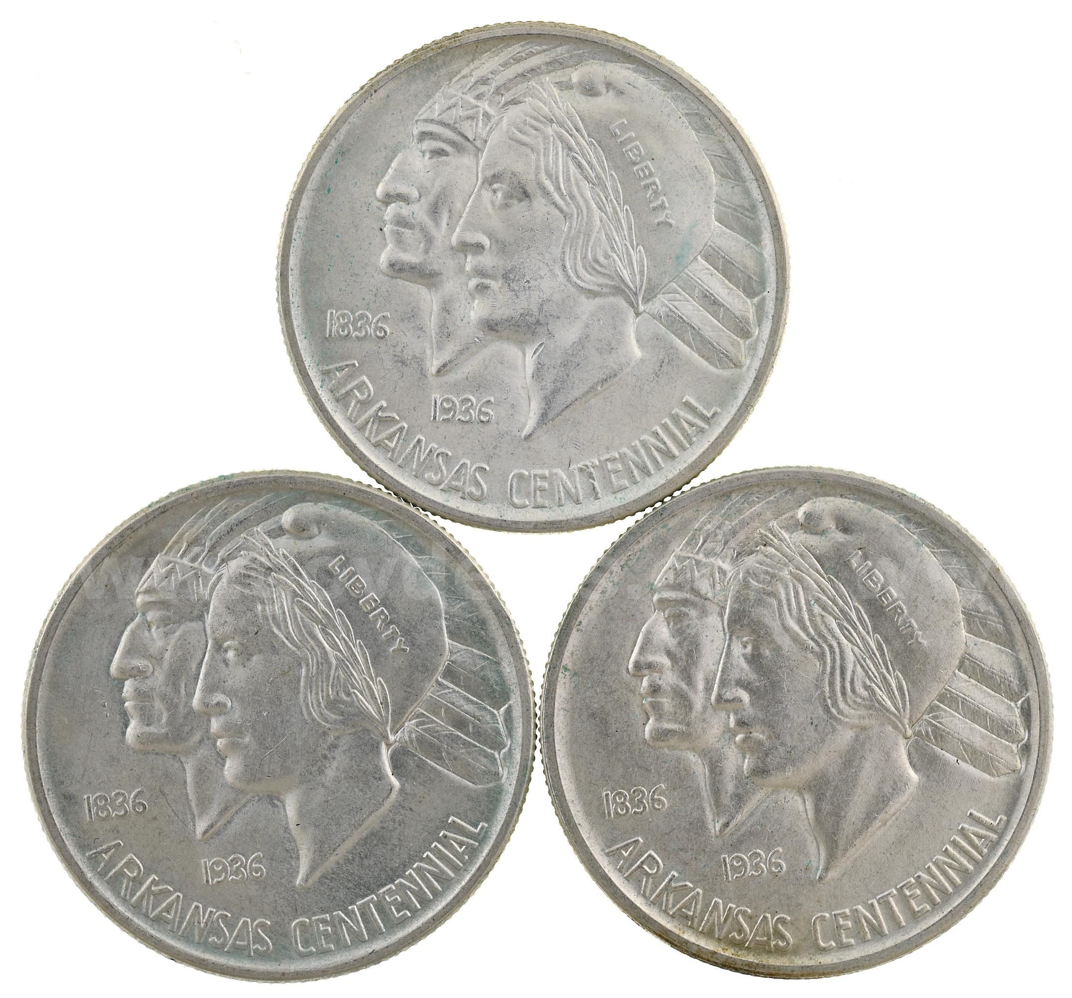 1937 Arkansas Commemorative Half Dollar PDS Set