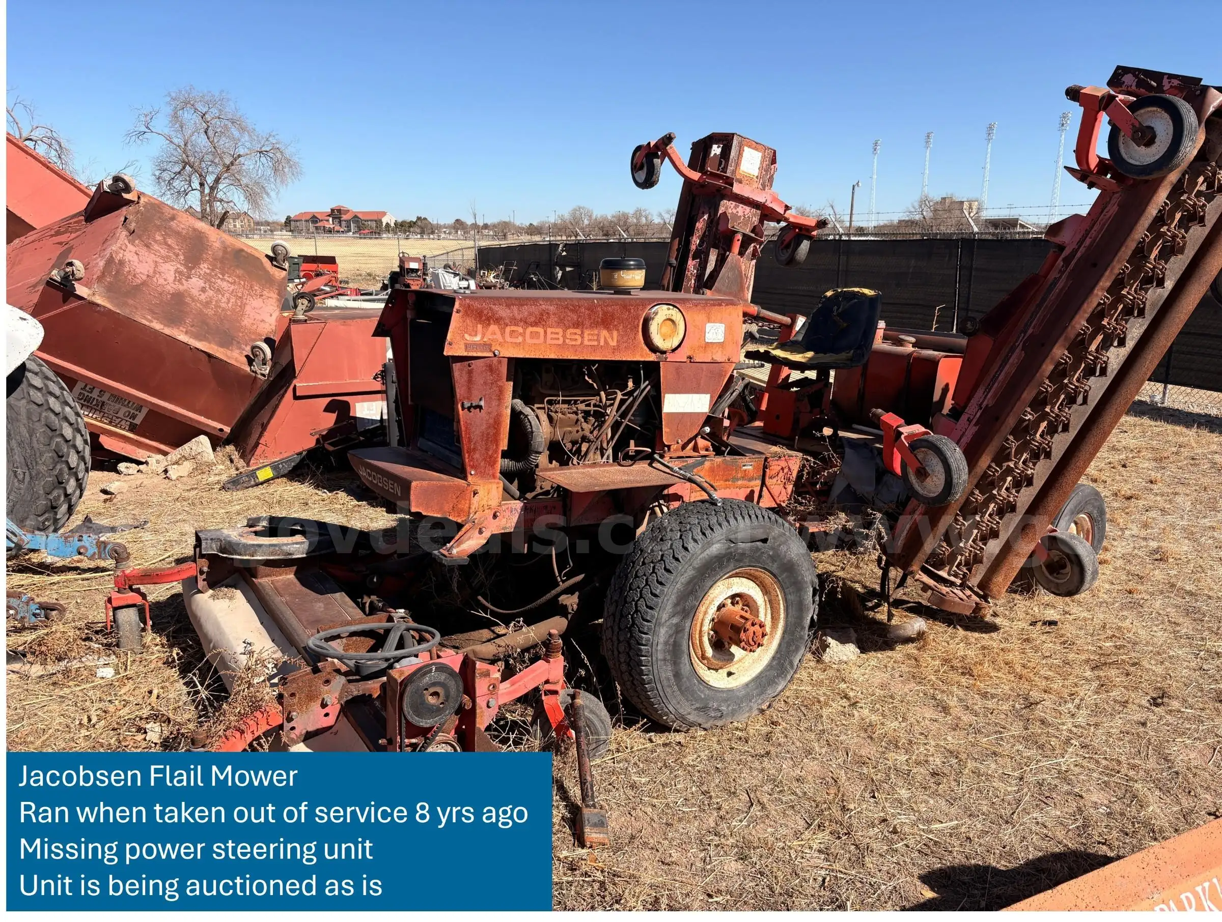 Jacobsen Flail Mower Ran When Removed from Service