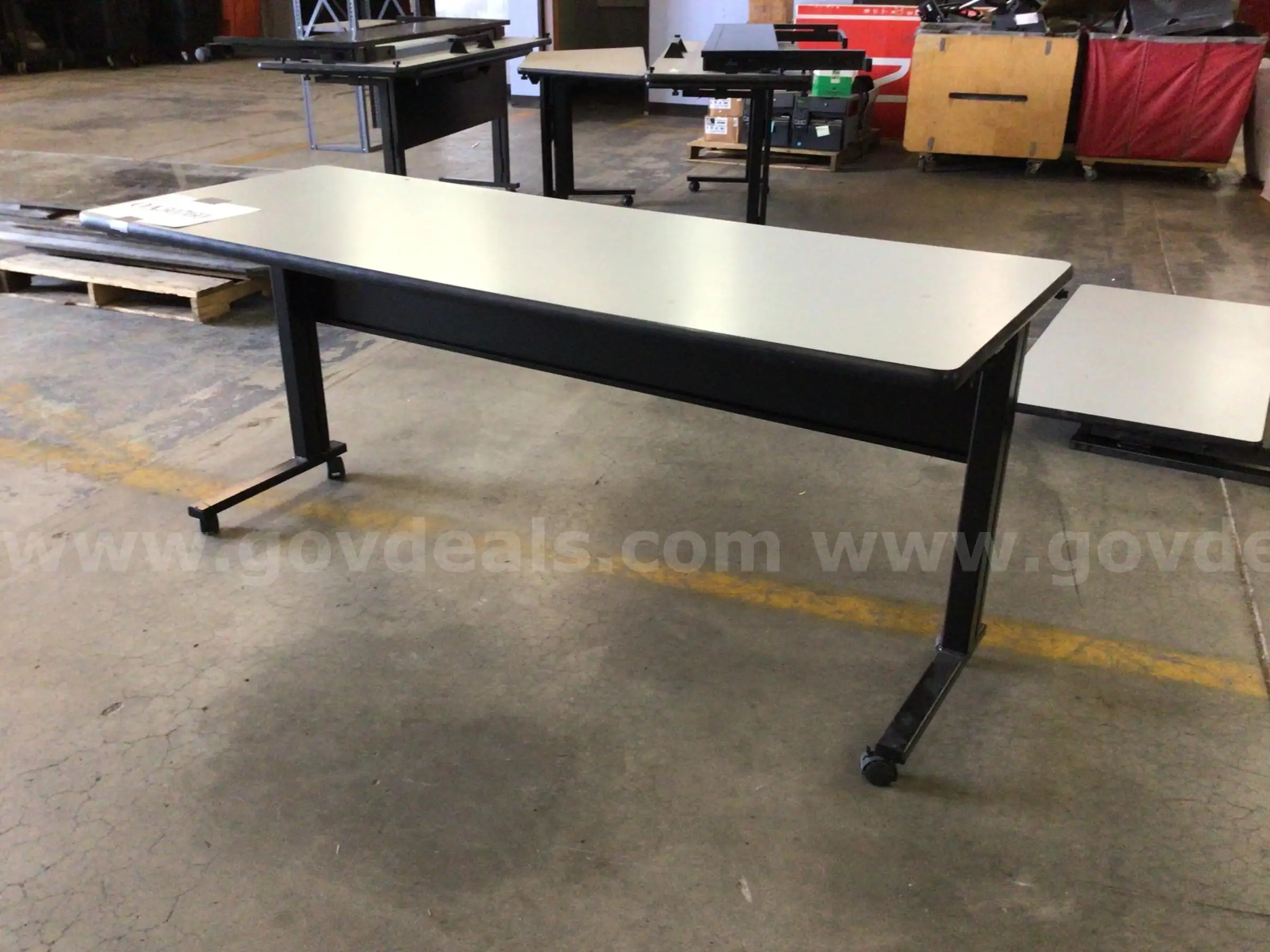 Table fold-down wheeled