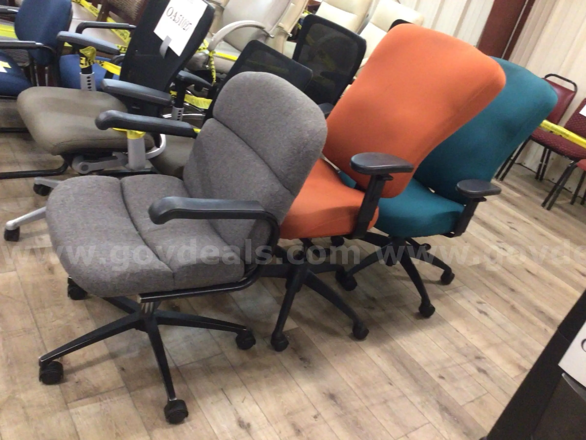 Chairs wheeled lot of 3