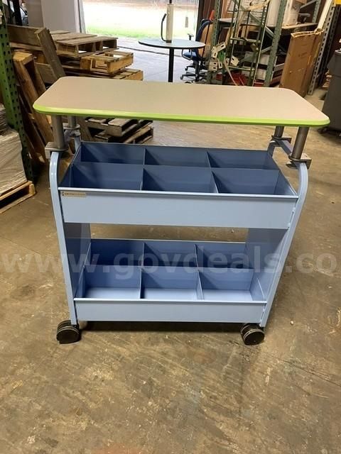 Library Cart & Book Return Box 2 Pieces
