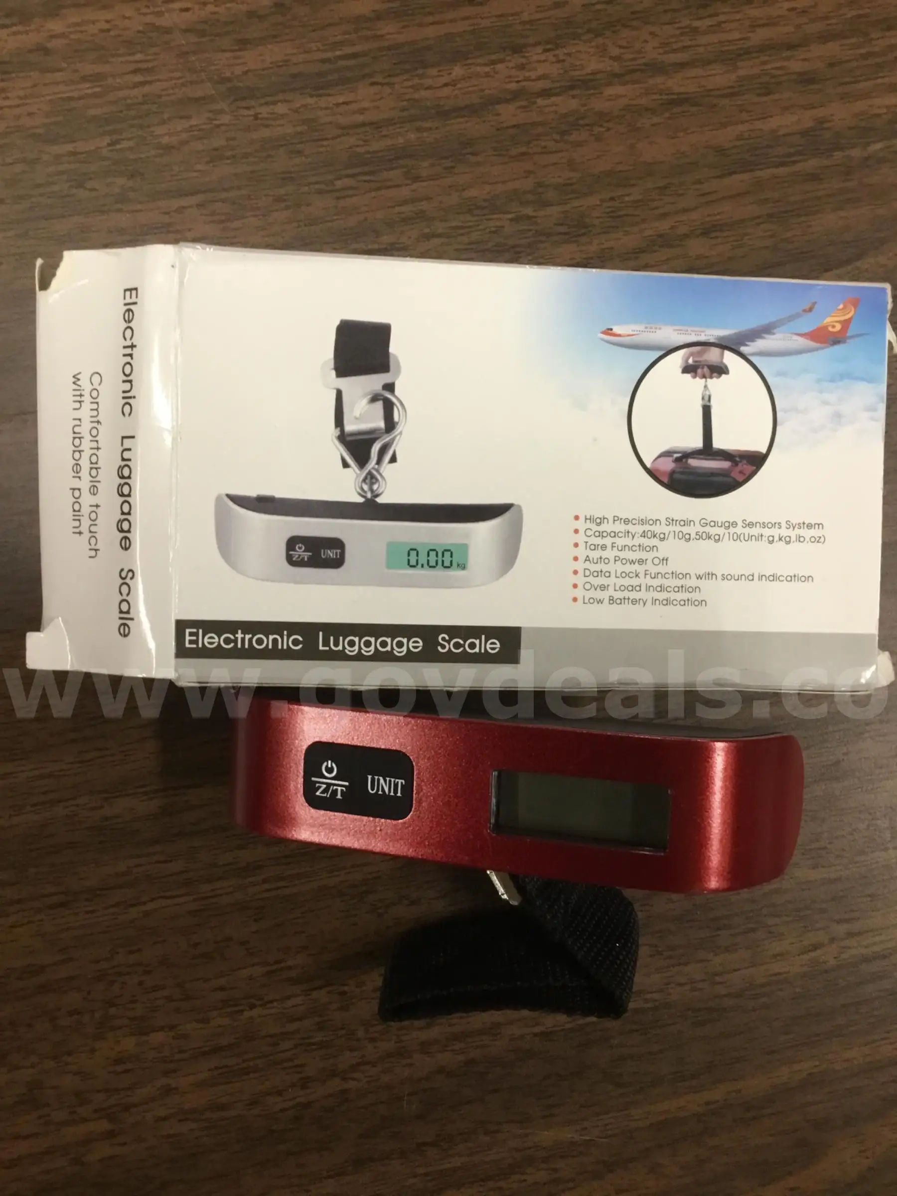 5 inch dark red electronic luggage scale “DH”