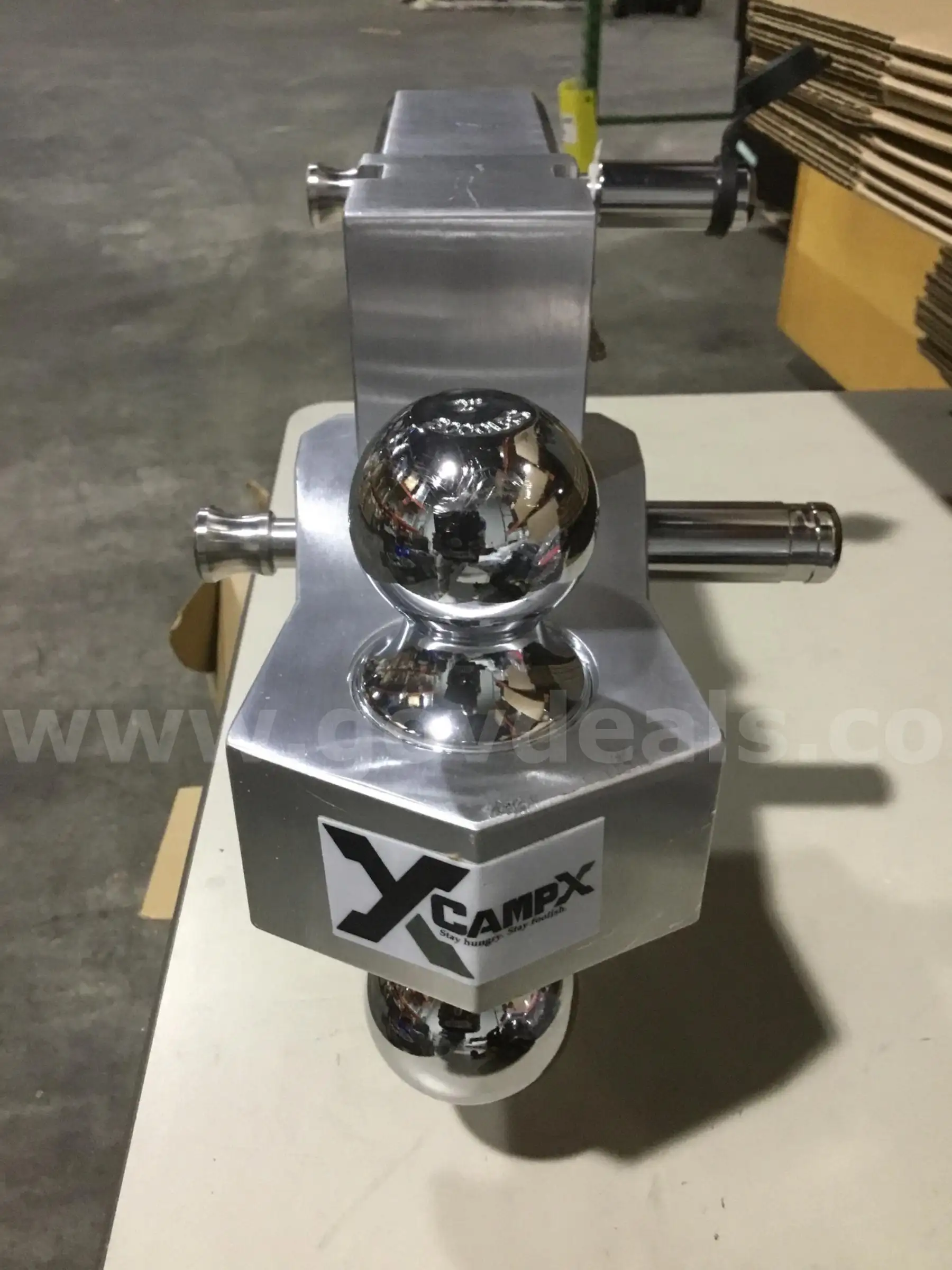 Chrome steel silver Campx mount ball (COMES WITH 3 KEY LOCKS) “DH”