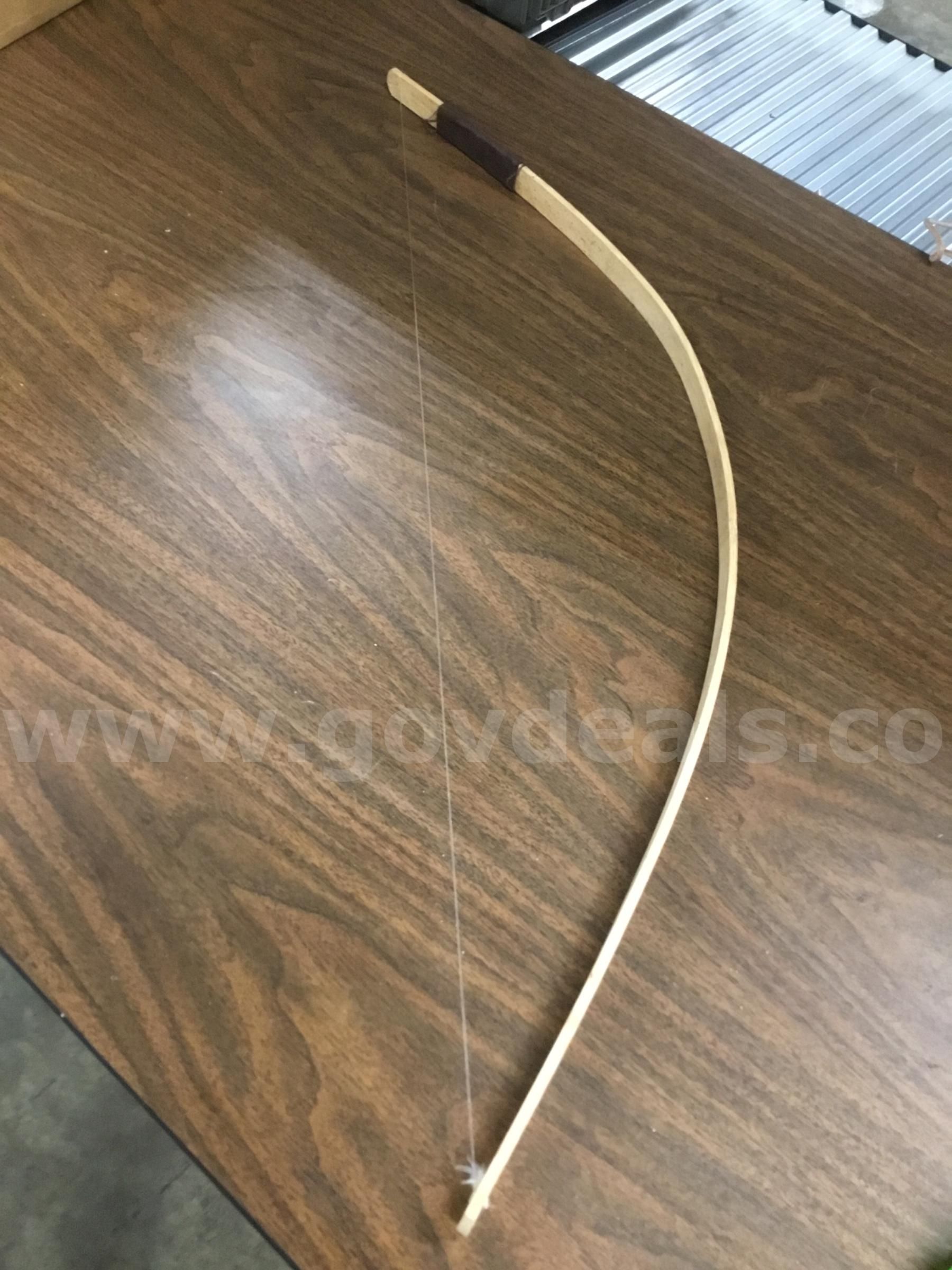 32 x 7 1 2 light oak wooden bow “DH”