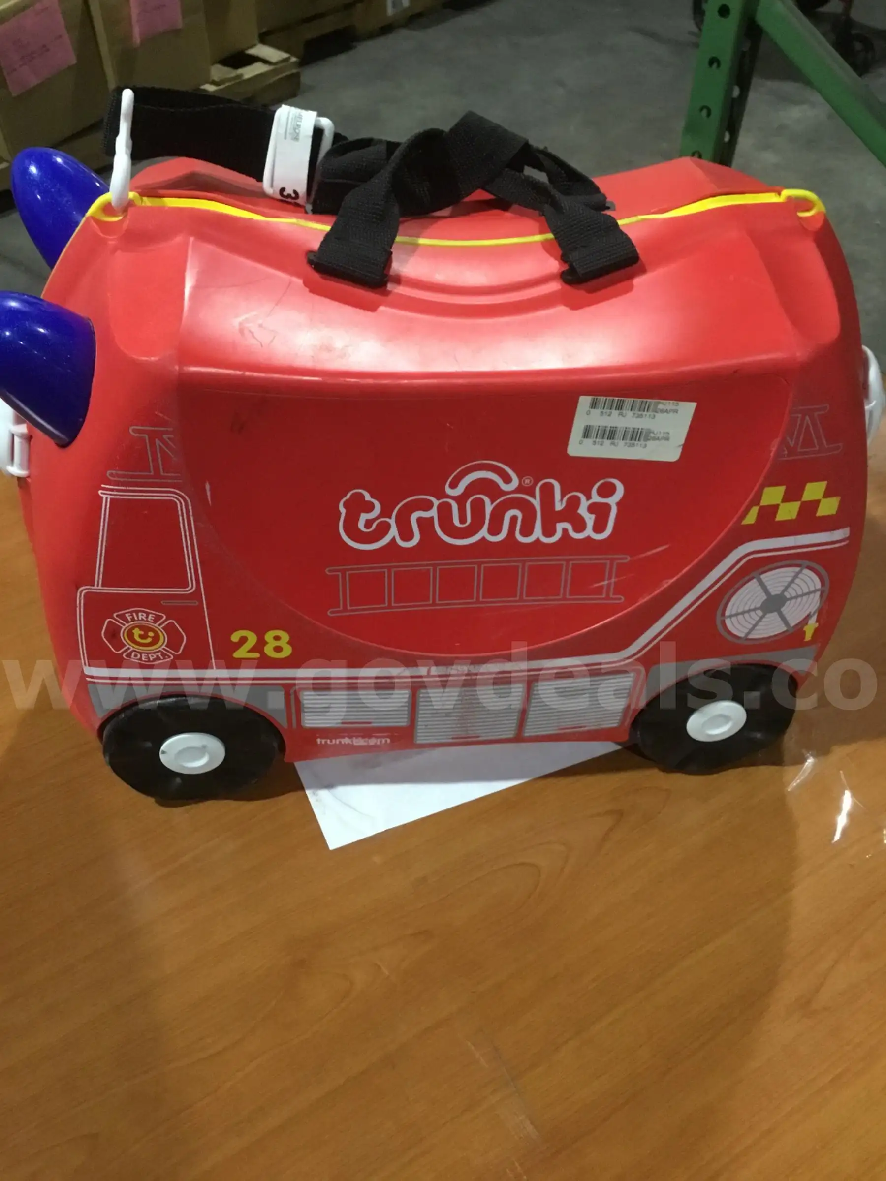 Red Trunki Fire Dept truck “DH”