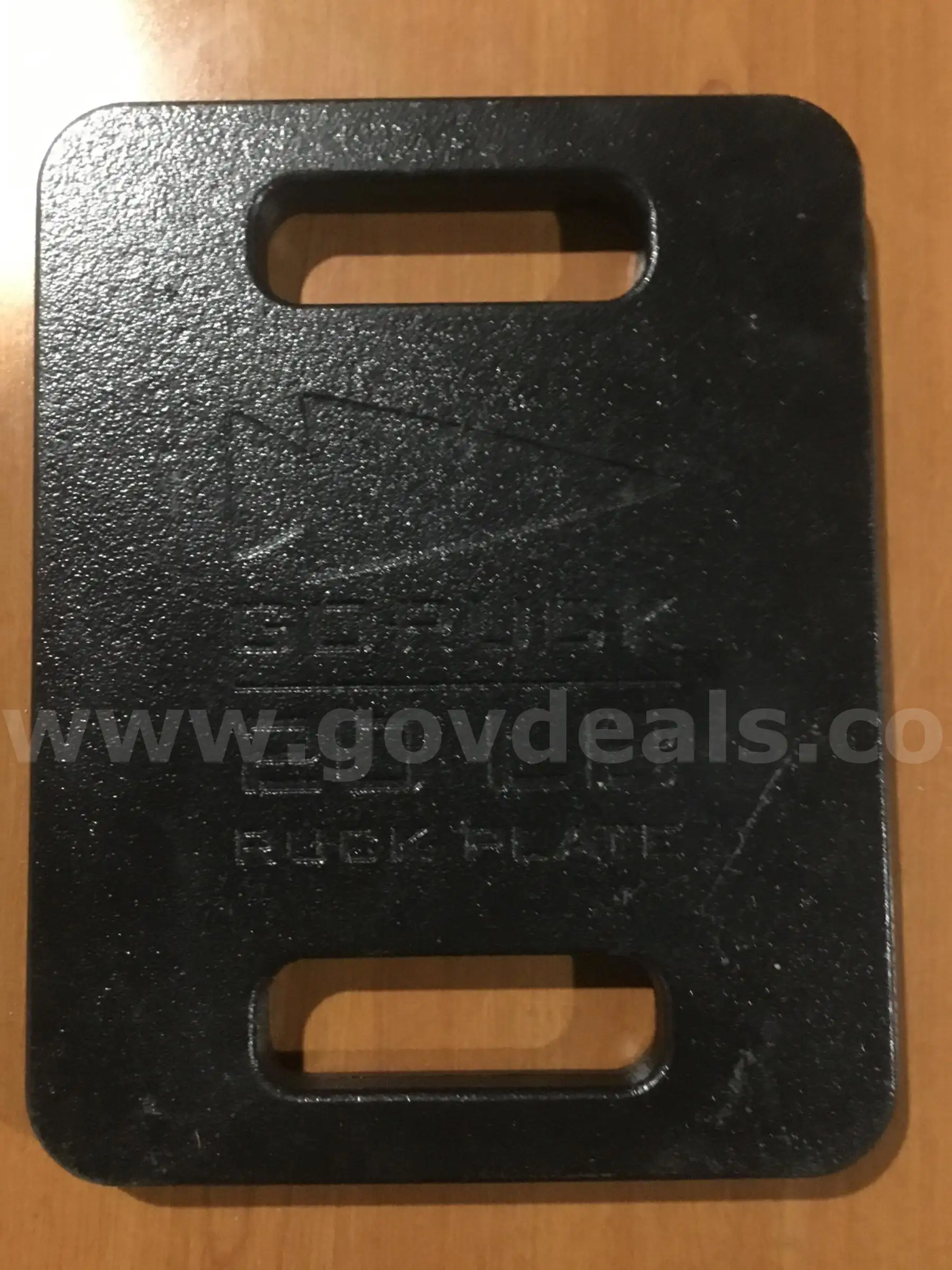 9 x 11 black steel 20 pd Go Ruck plate “DH”