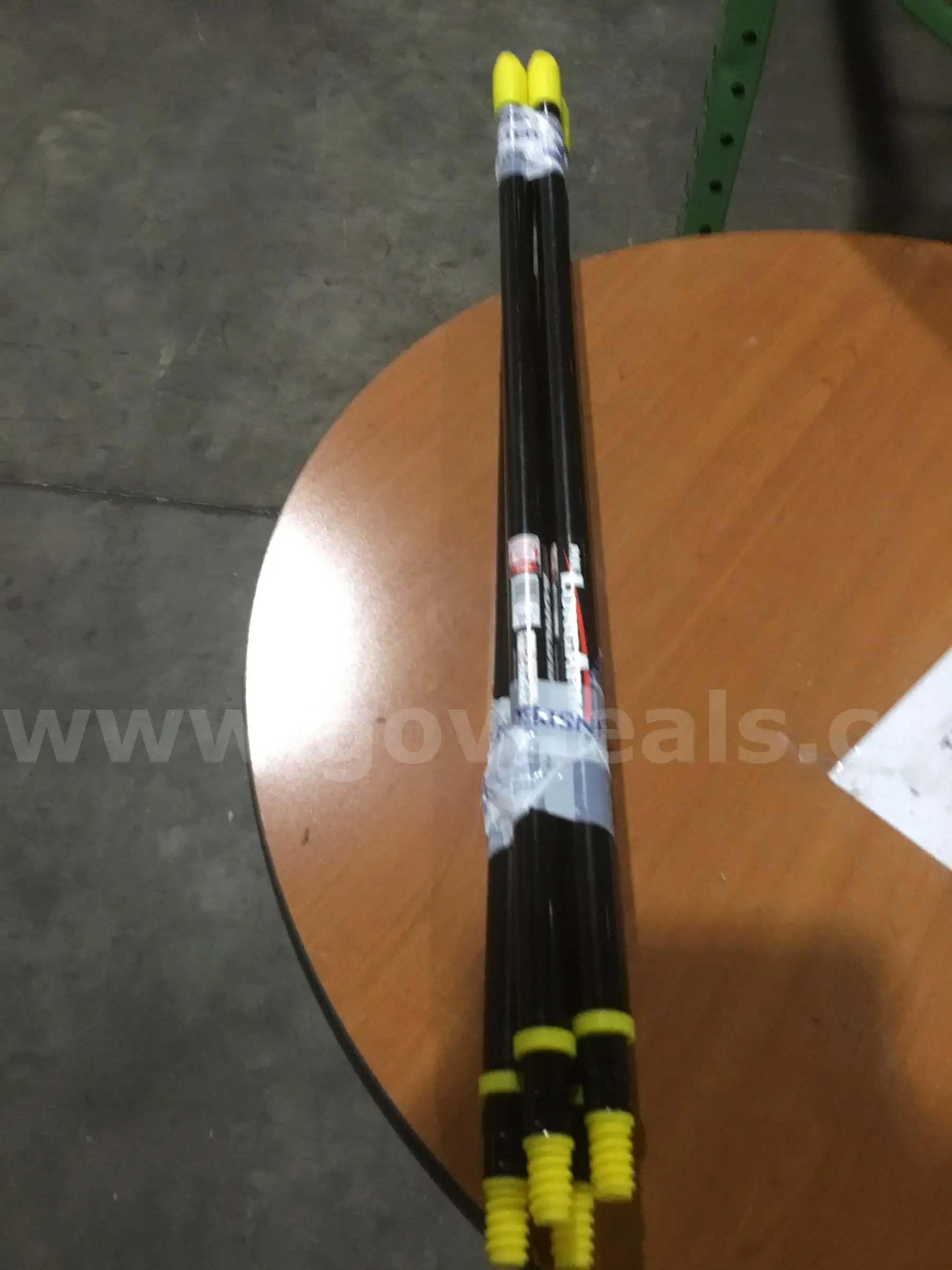 Four 38 inch black & yellow sticks DH