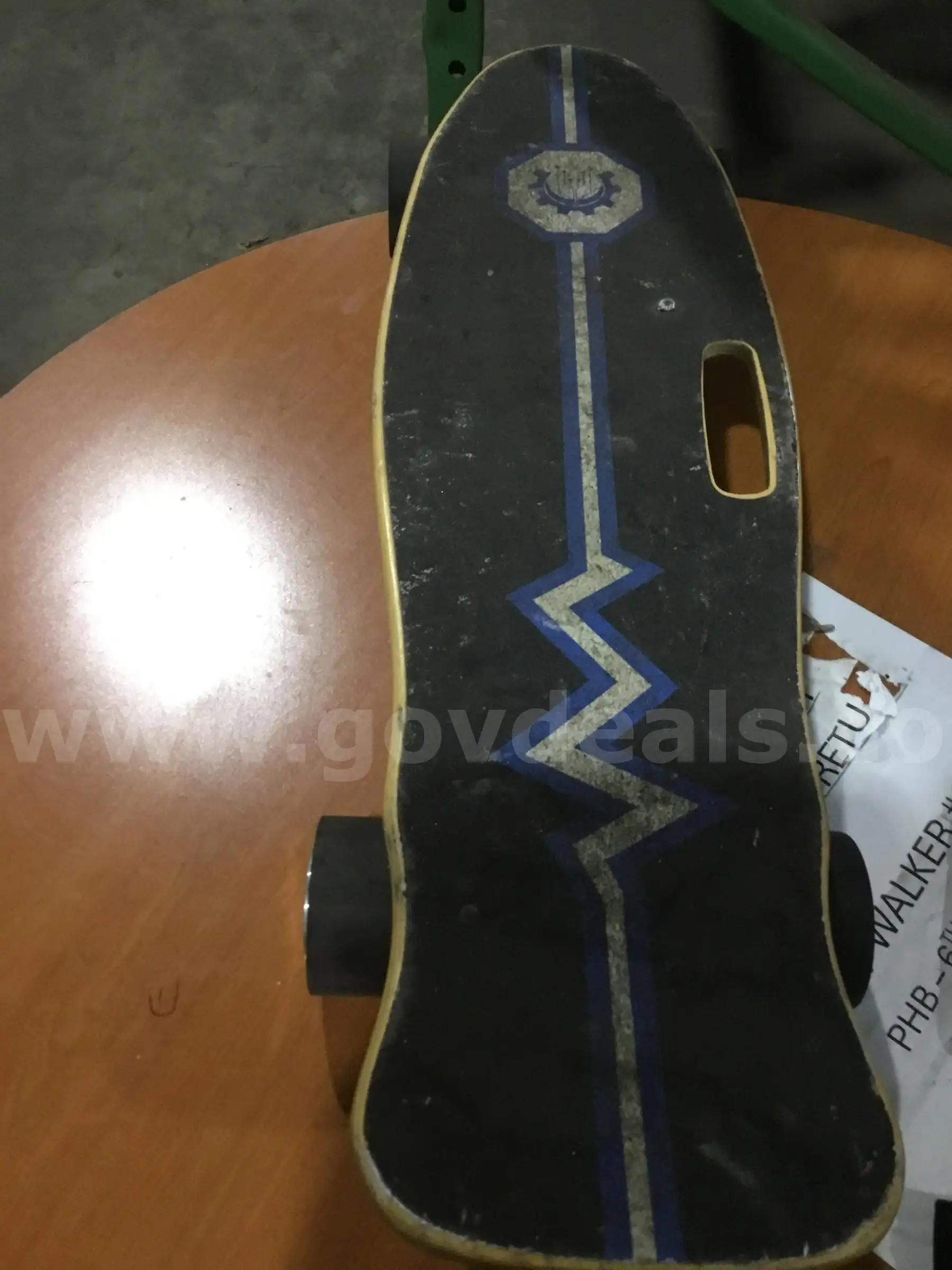 Black electric skateboard DH
