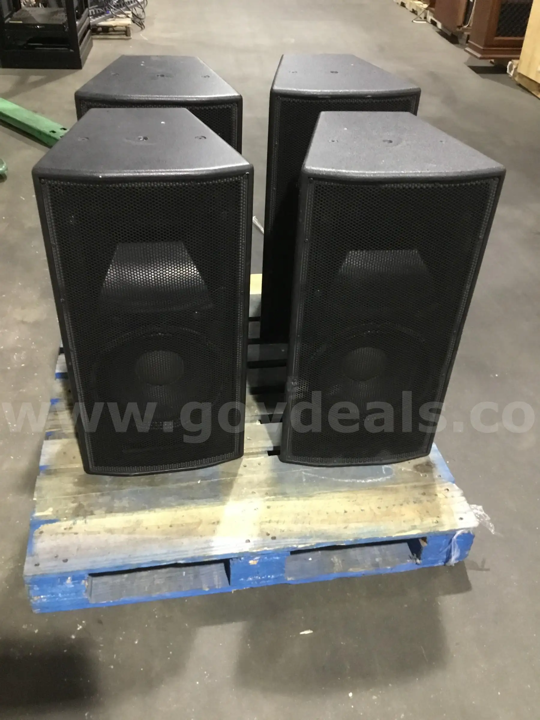 Four 14 x 29 black sound speakers (NO OTHER ACCESSORIES INCLUDED) DH